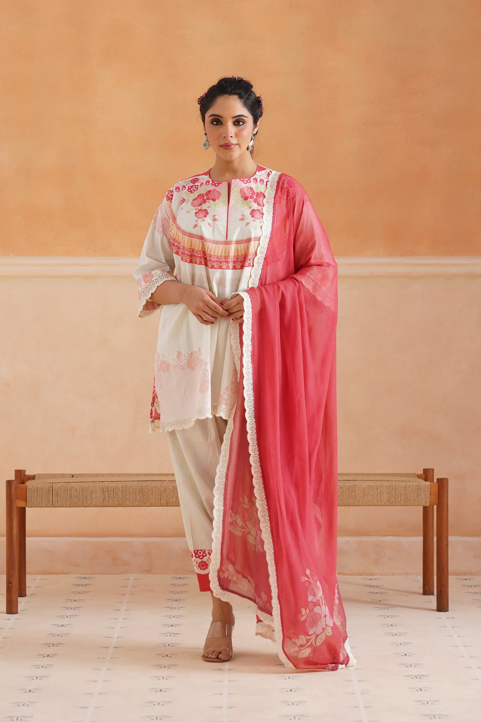 Gulnaar Cotton Printed Suit Set - Neetika Chopra