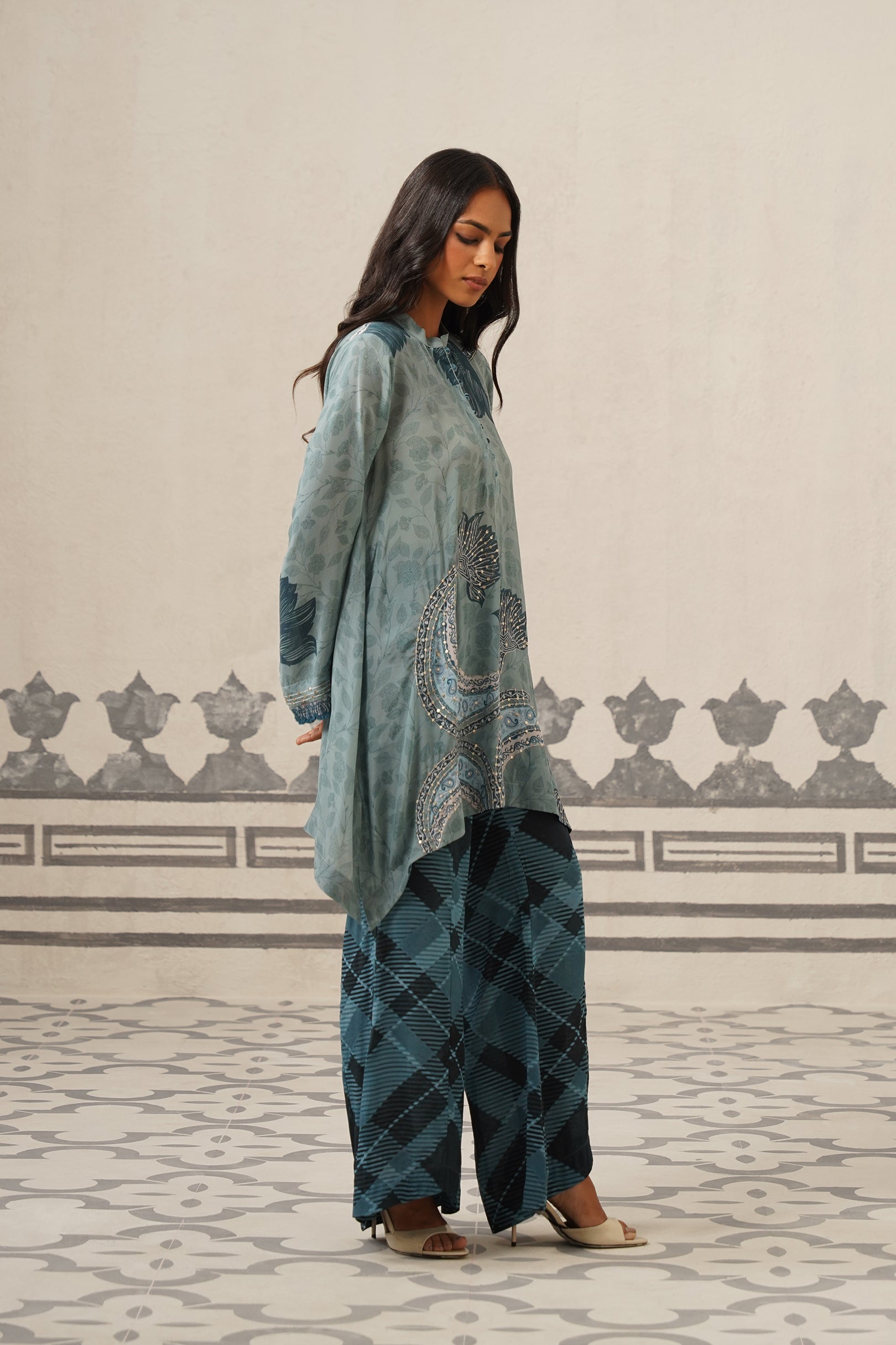 Odessa Crepe Printed Embroidered Matching Set