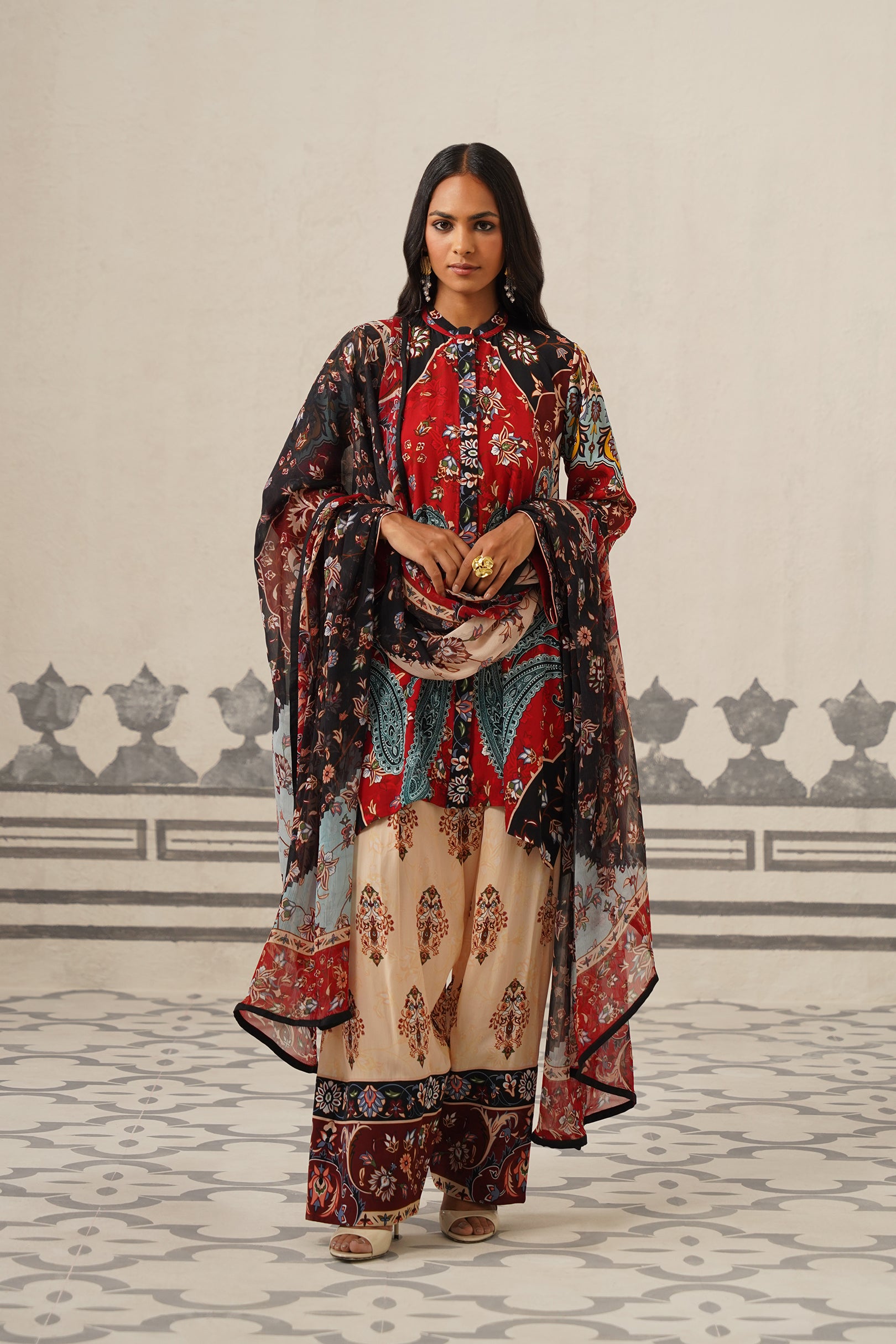 Gauri Crepe Printed Suit Set
