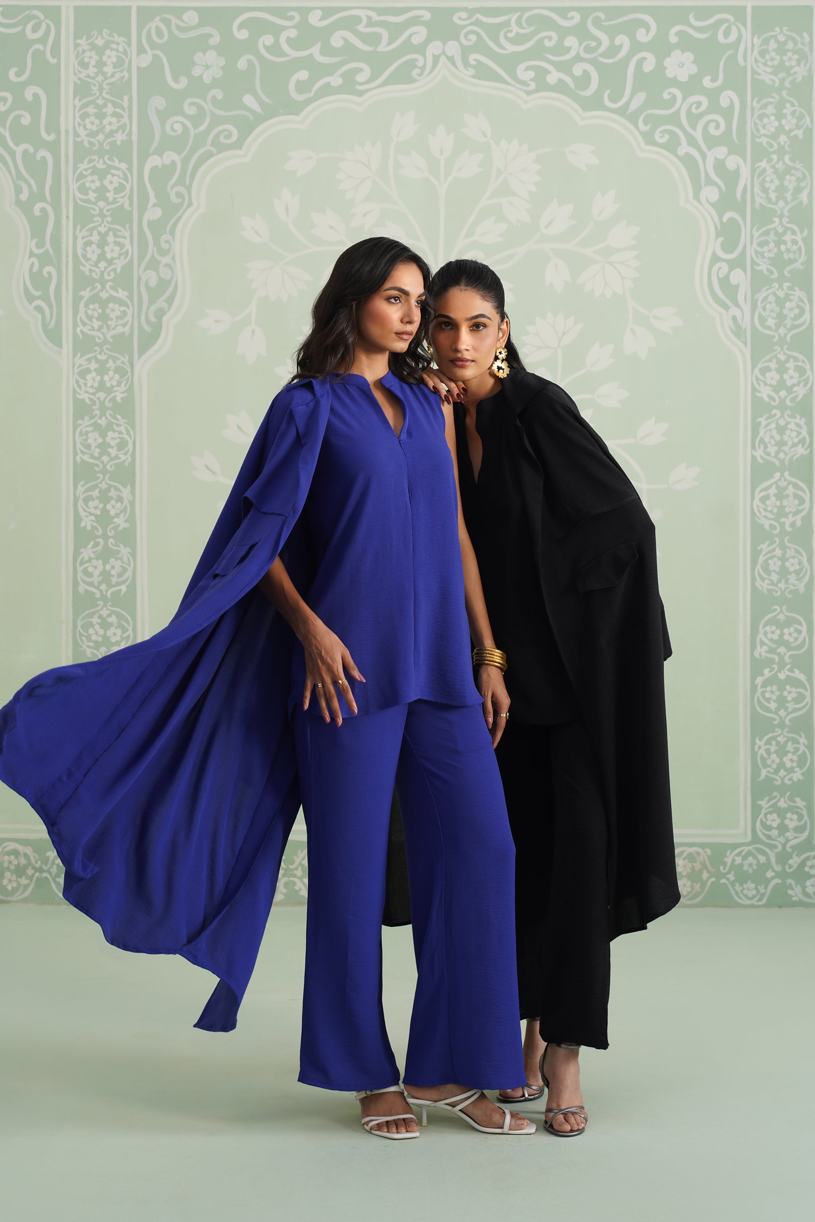 Blue Hype Hammer Crepe Matching Set