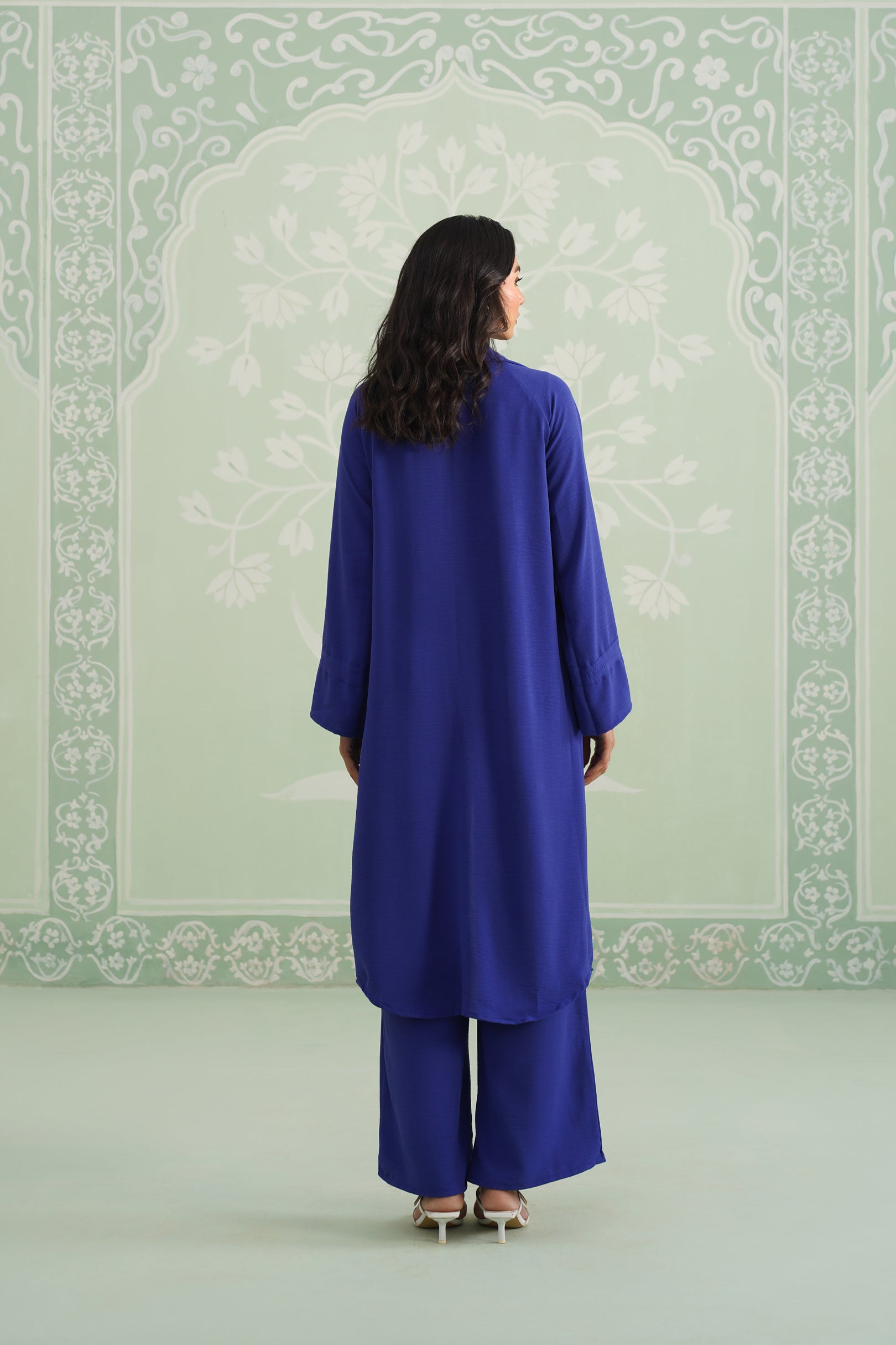 Blue Hype Hammer Crepe Matching Set