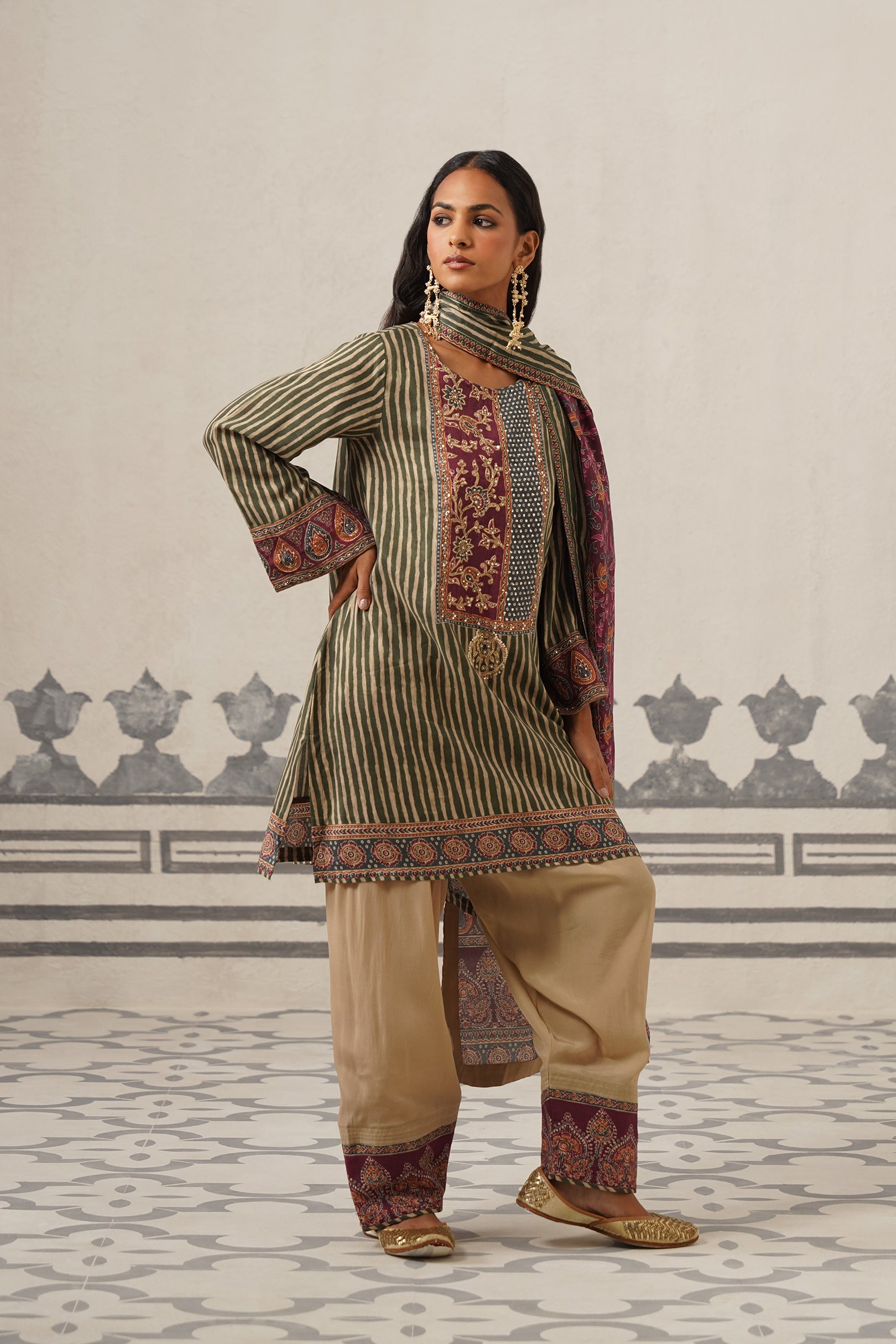 Najma Muslin Crepe Embroidered Suit Set