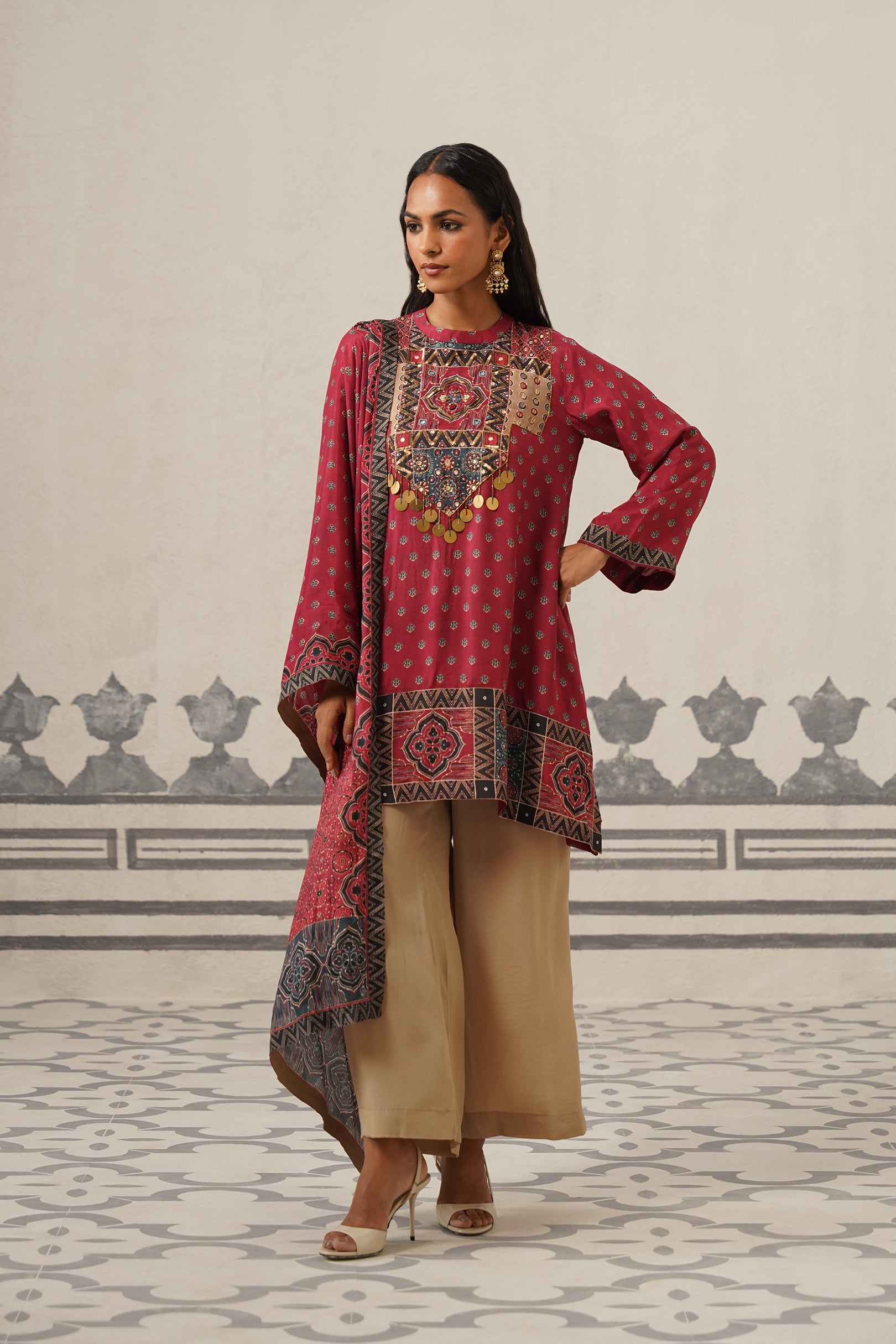 Tara Muslin Printed Embroidered Suit Set