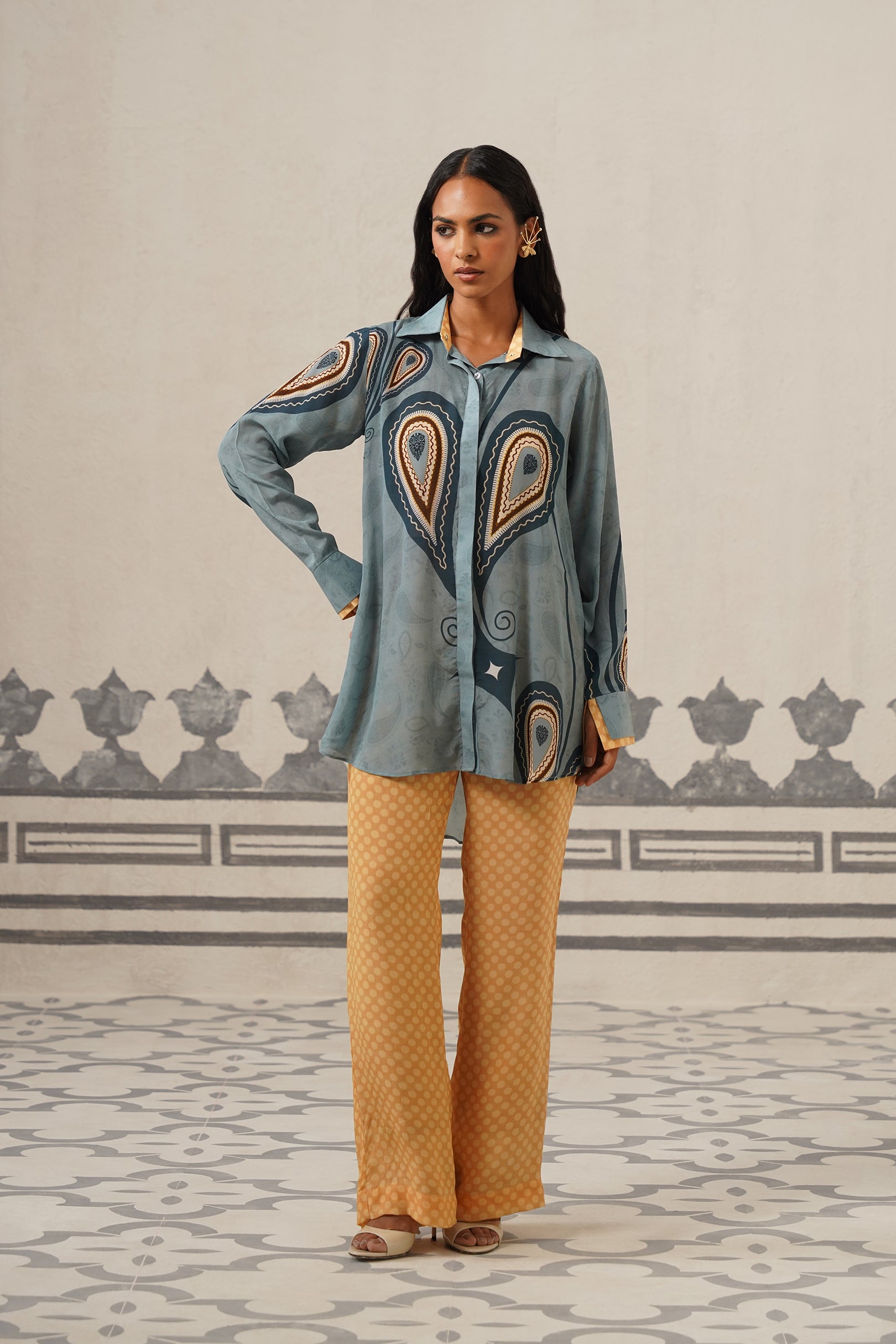 Sally Crepe Printed Matching Set