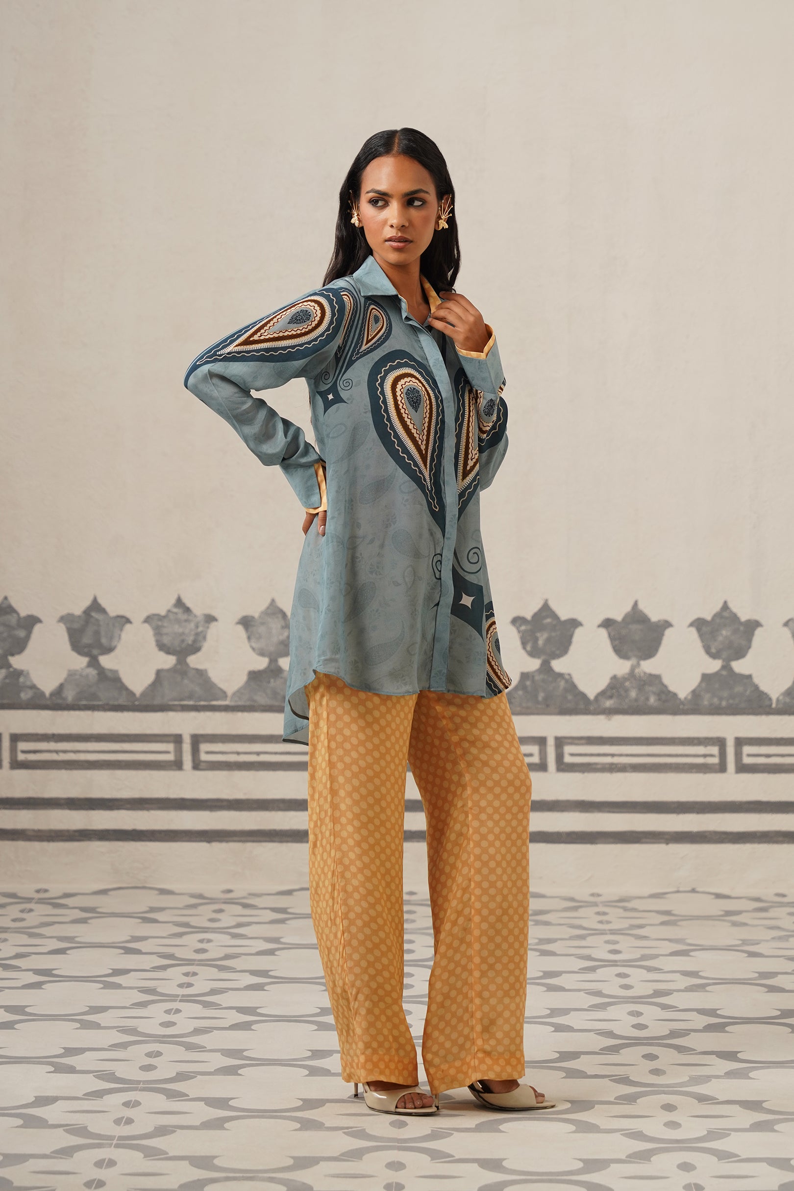 Sally Crepe Printed Matching Set