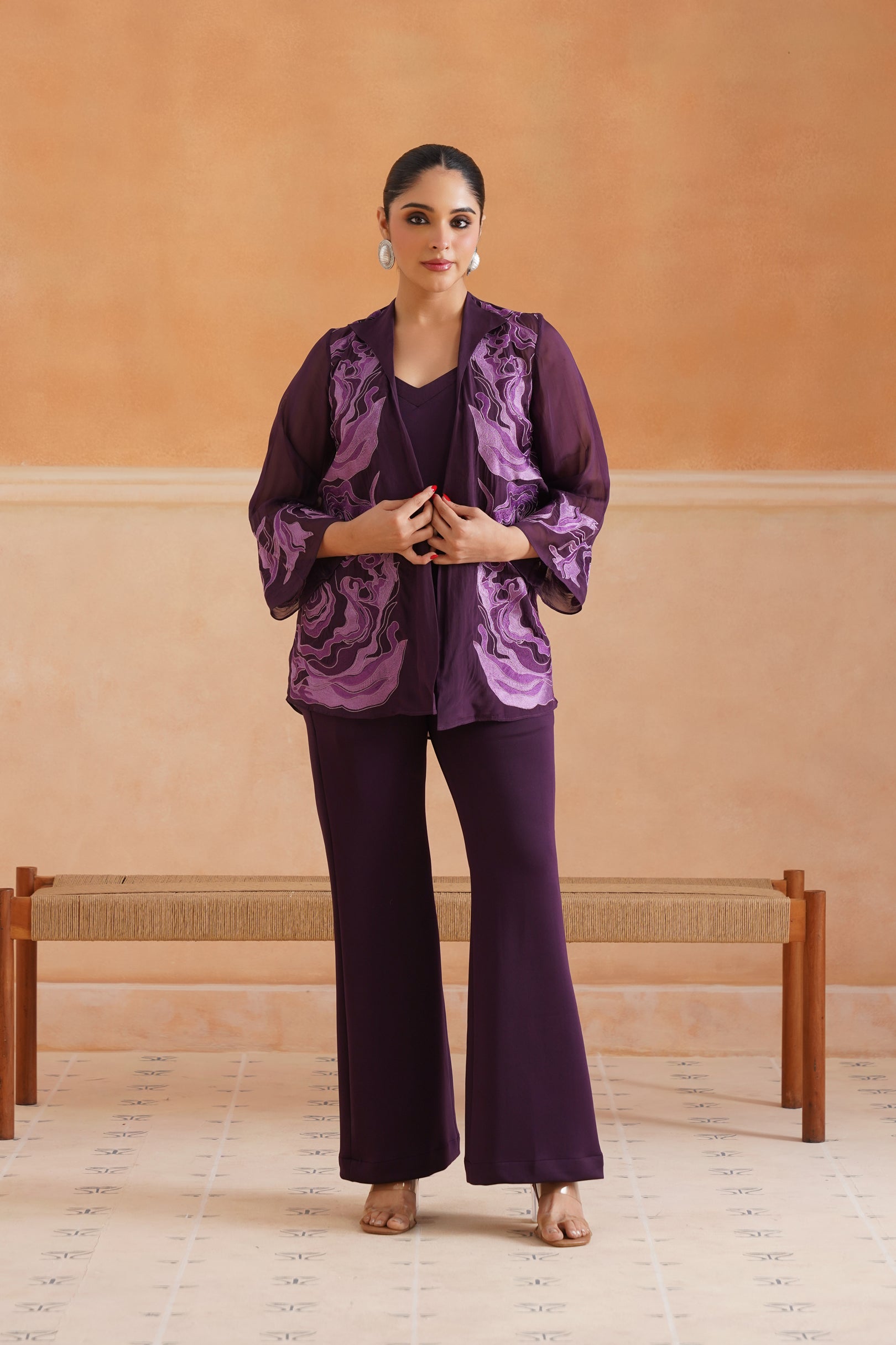 Linia Organza Embroidered Matching Set - Neetika Chopra