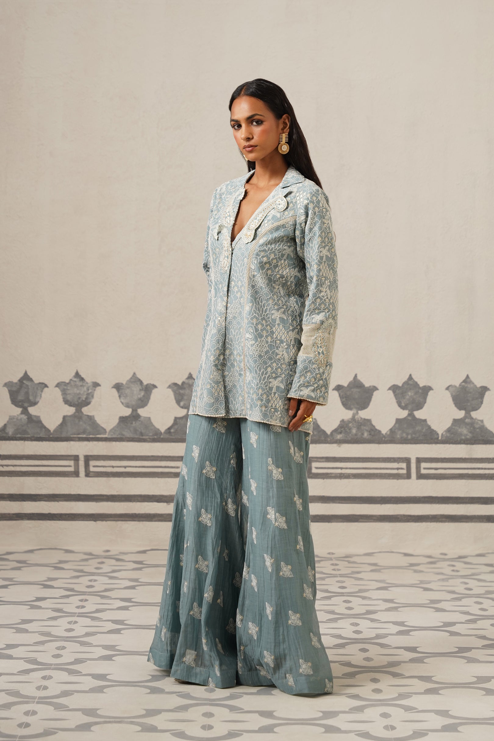 Neha Muslin Embroidered Matching Set