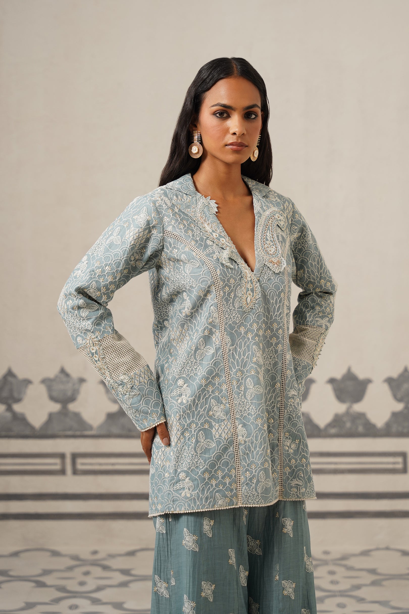 Neha Muslin Embroidered Matching Set