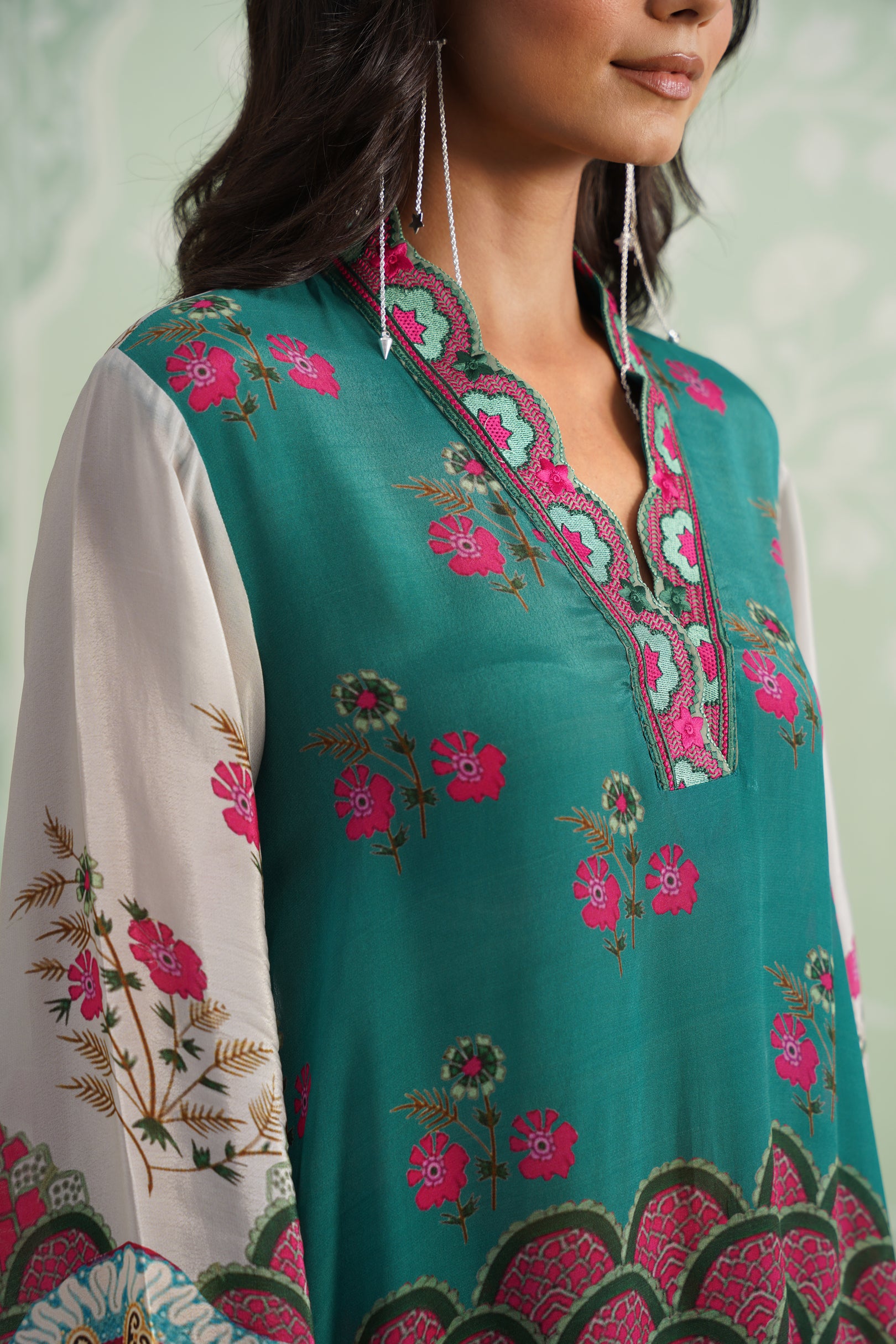Meher Crepe Embroidered Matching Set
