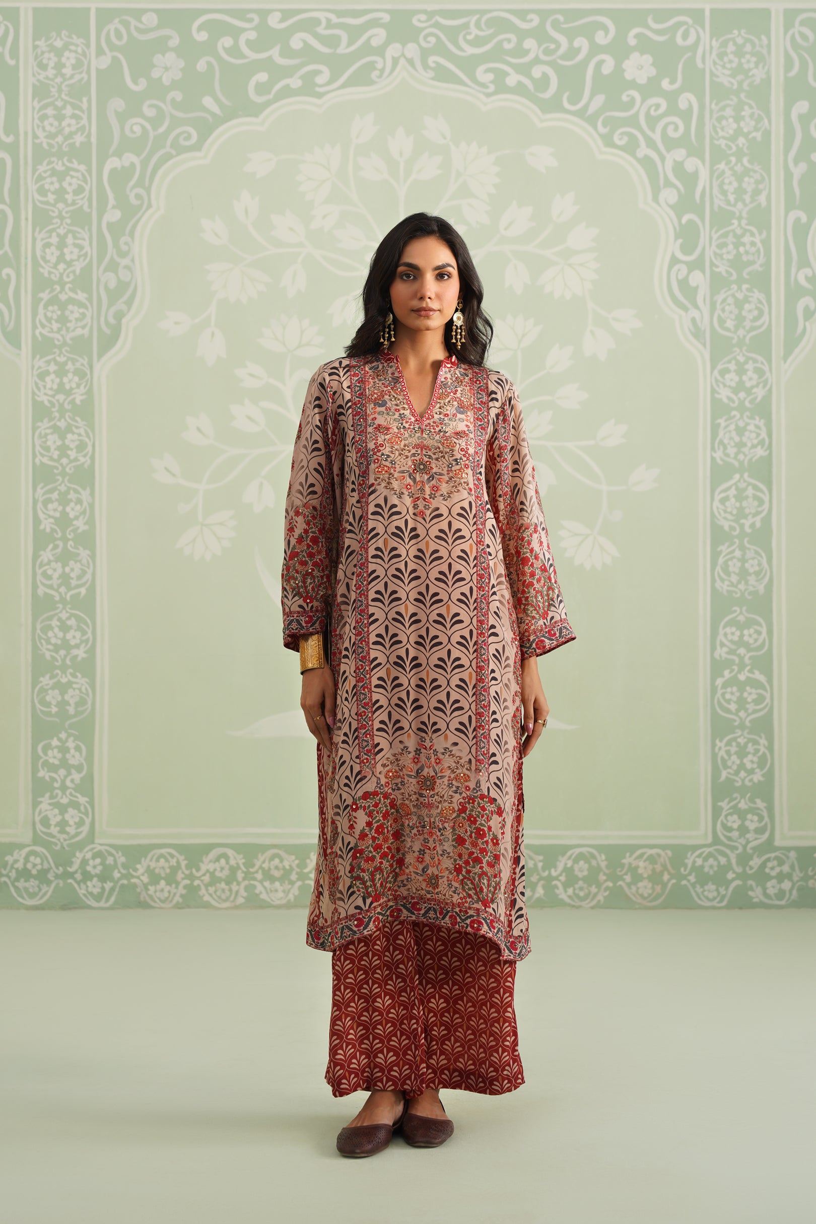 Taj Printed Crepe Matching Set
