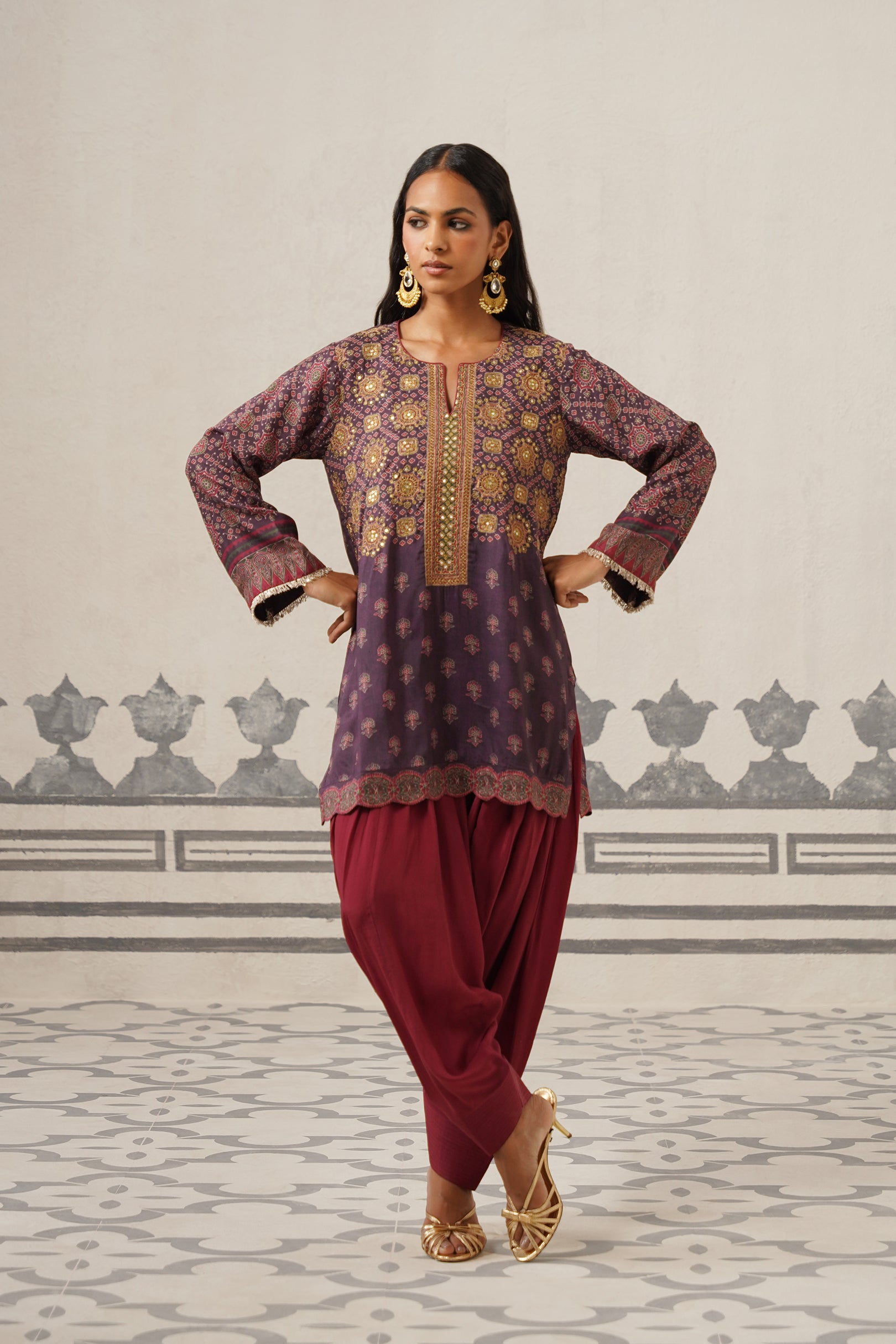 Rania Muslin Printed Embroidered Suit Set