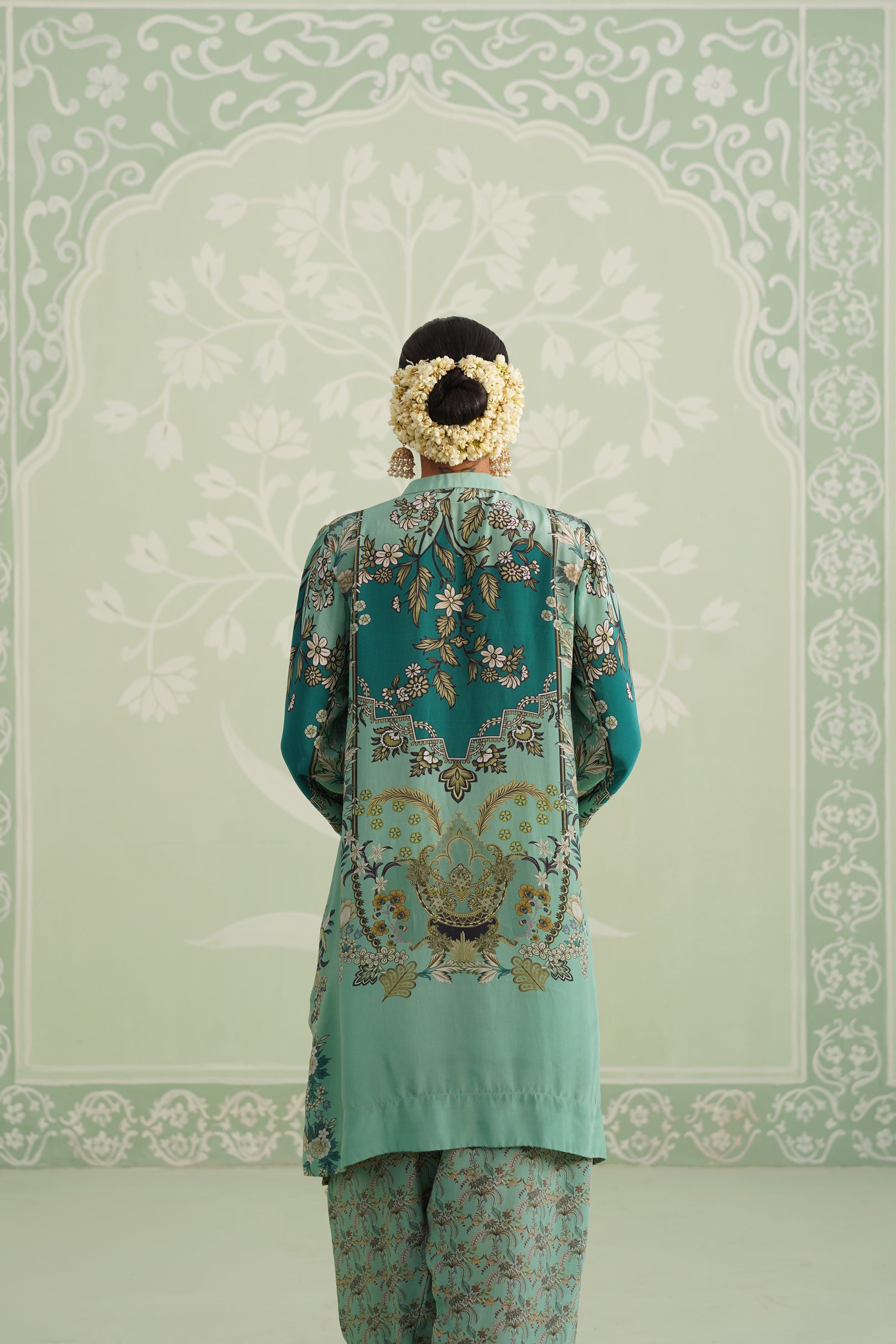 Gulbahaar Hand Embroidered Crepe Printed Matching Set