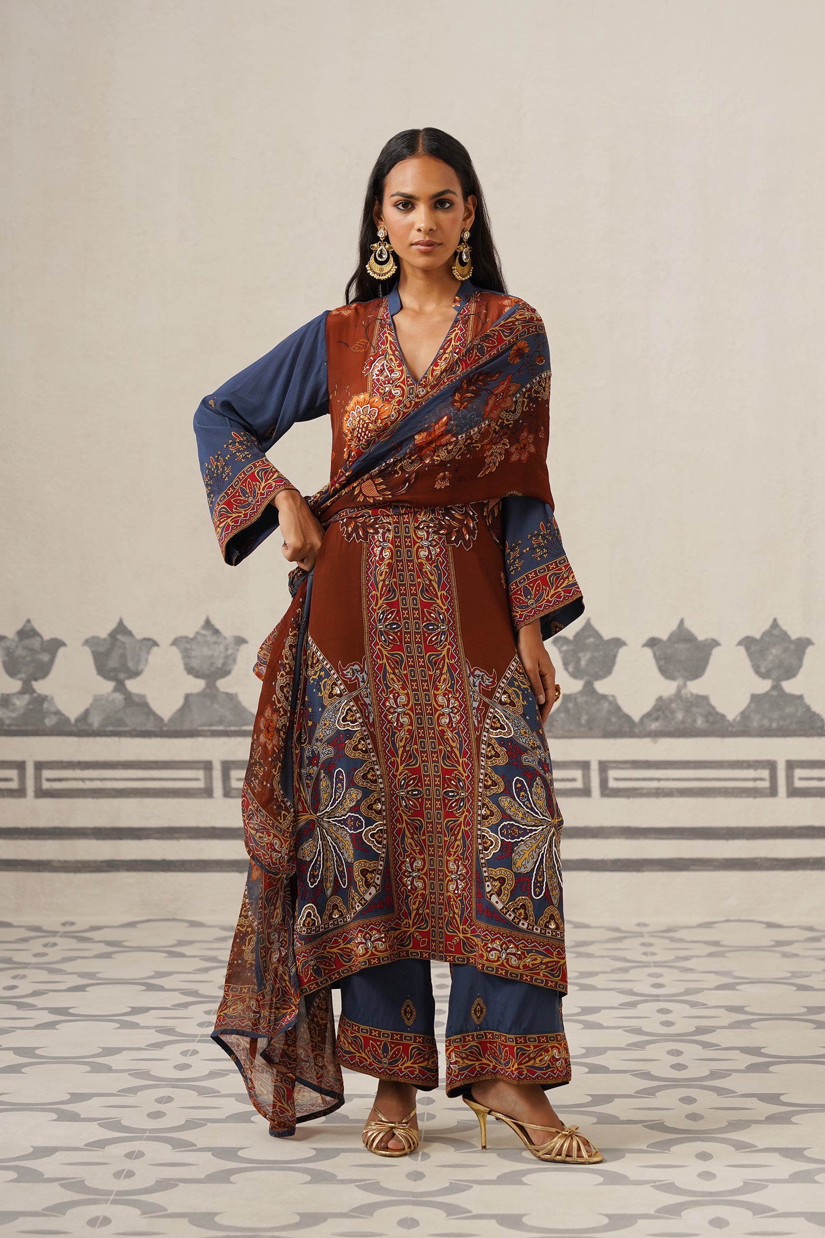 Veera Crepe Printed Suit Set