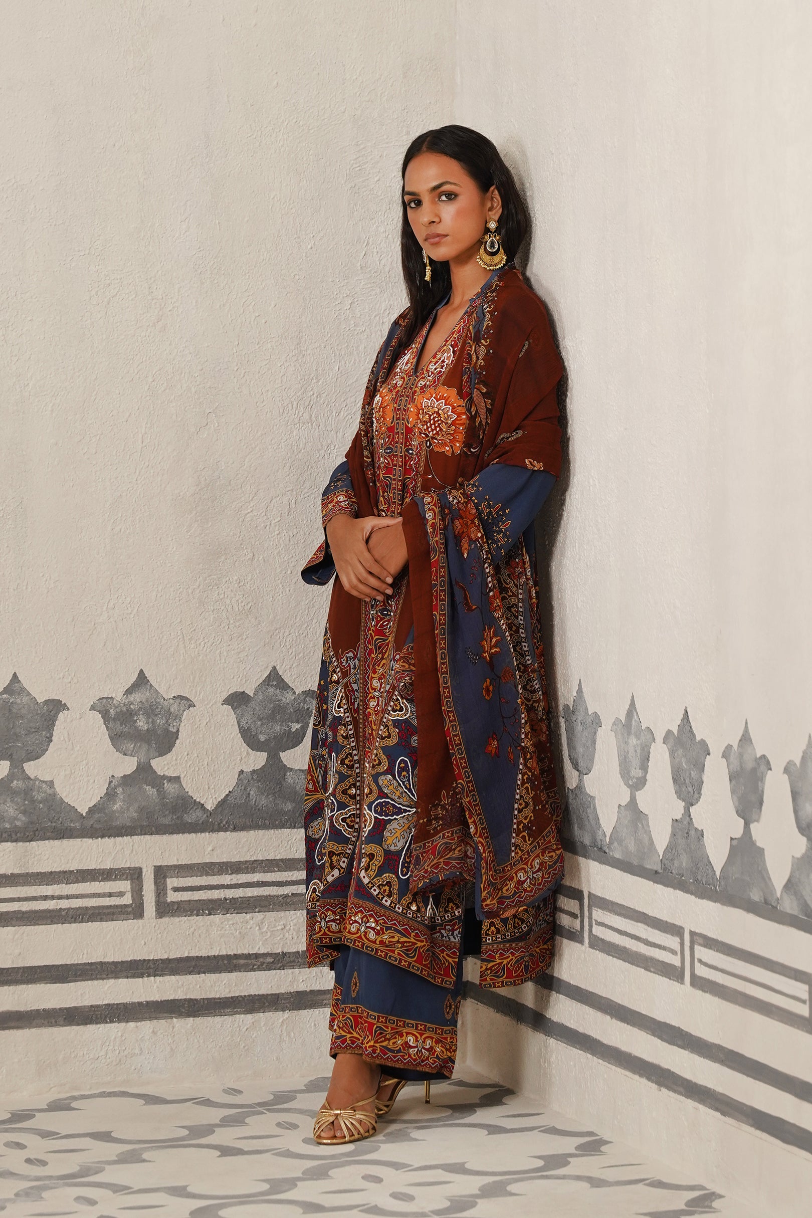 Veera Crepe Printed Suit Set