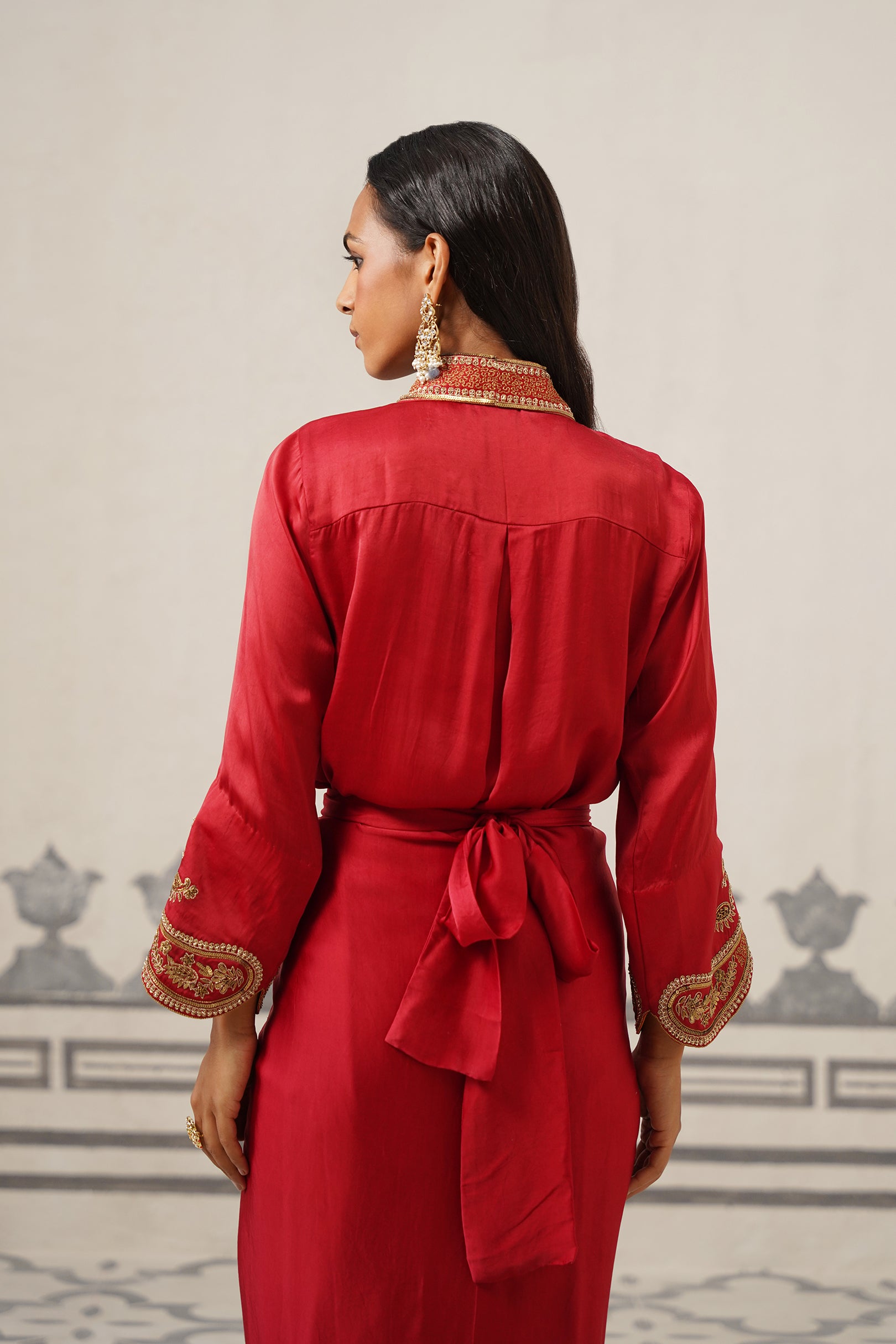 Sera Chanderi Satin Embroidered Set