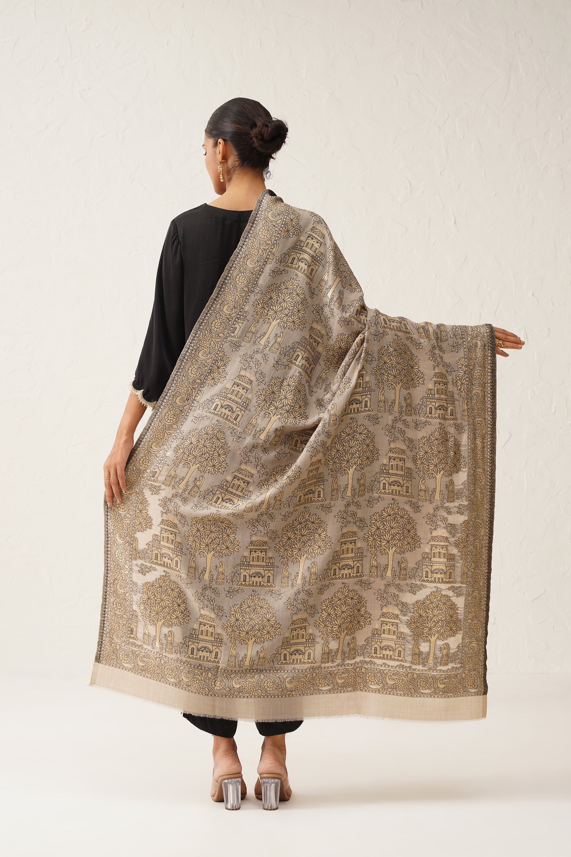 Gohar Woollen Lurex Shawl - Neetika Chopra