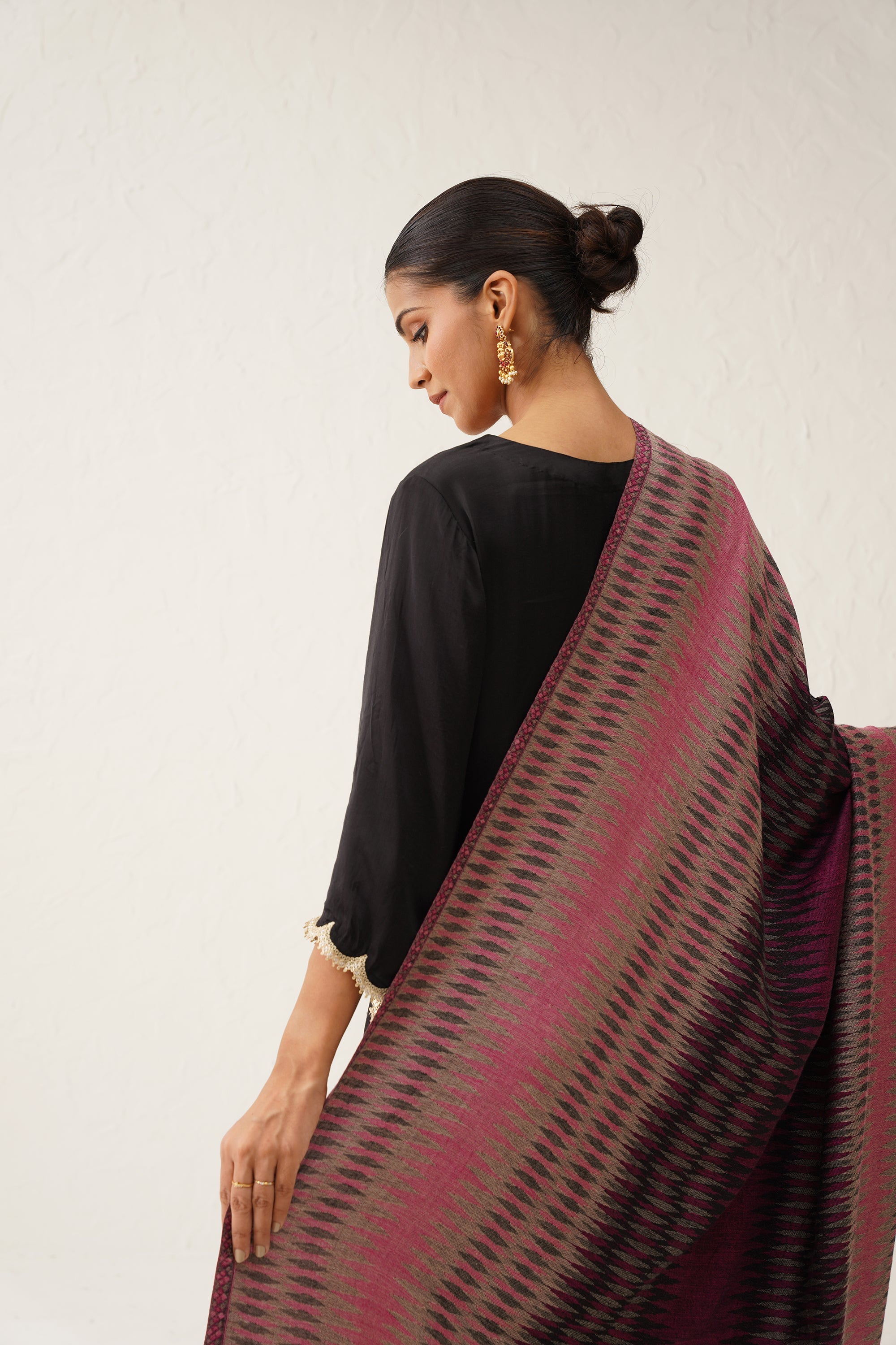 Tasmia Ikat Woollen Shawl - Neetika Chopra