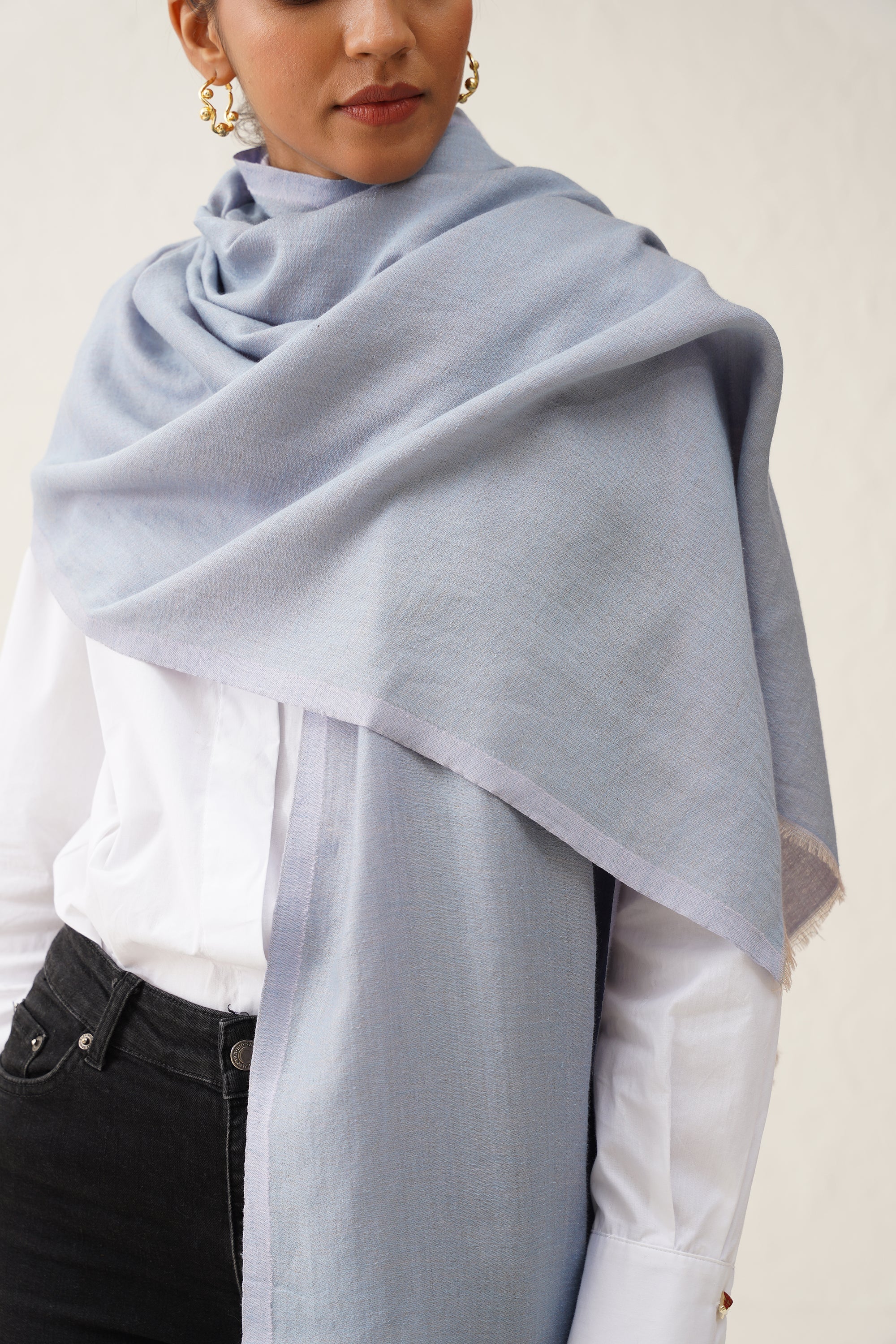Light Blue Moonlight Stole - Neetika Chopra