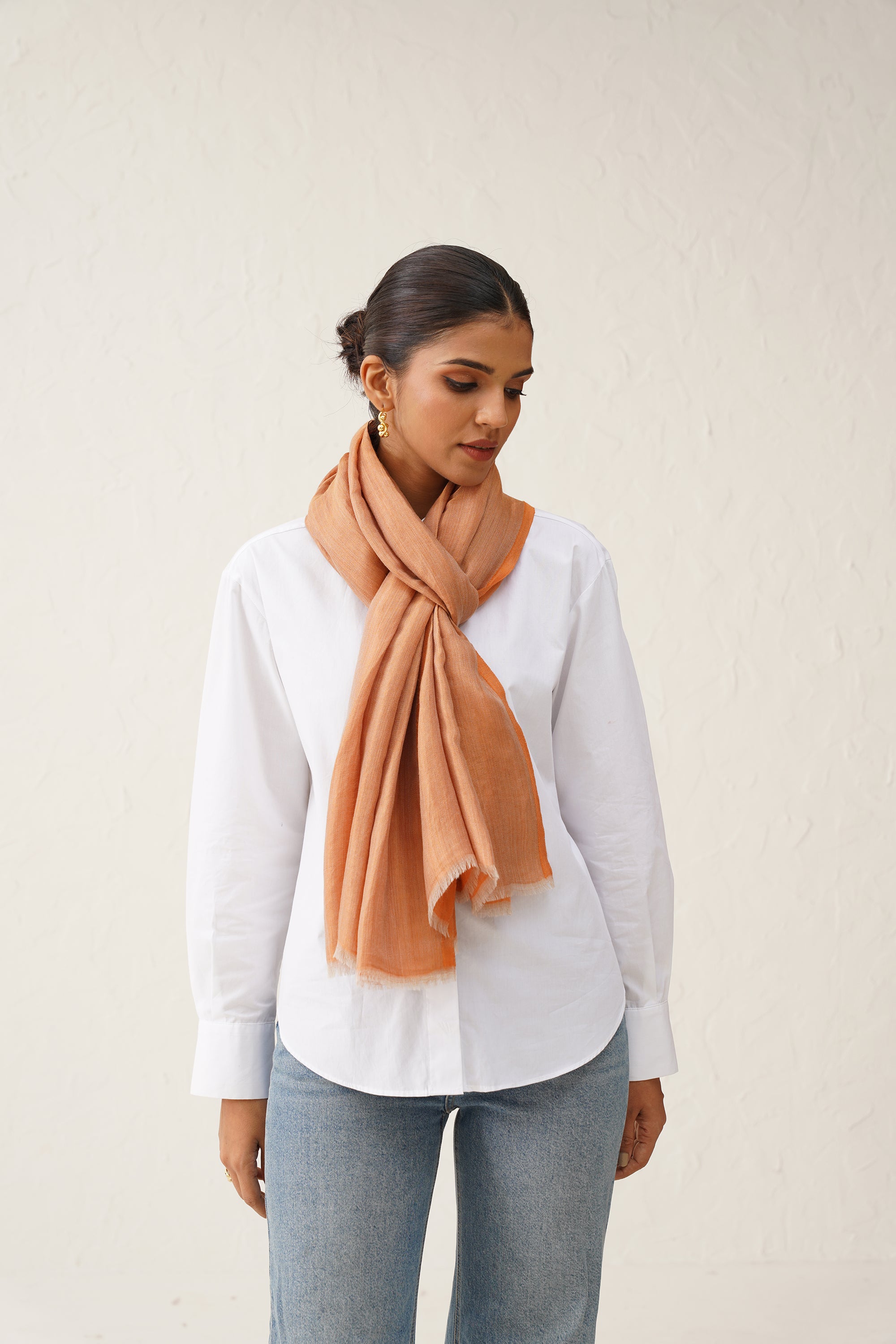Orange Moonlight Stole - Neetika Chopra