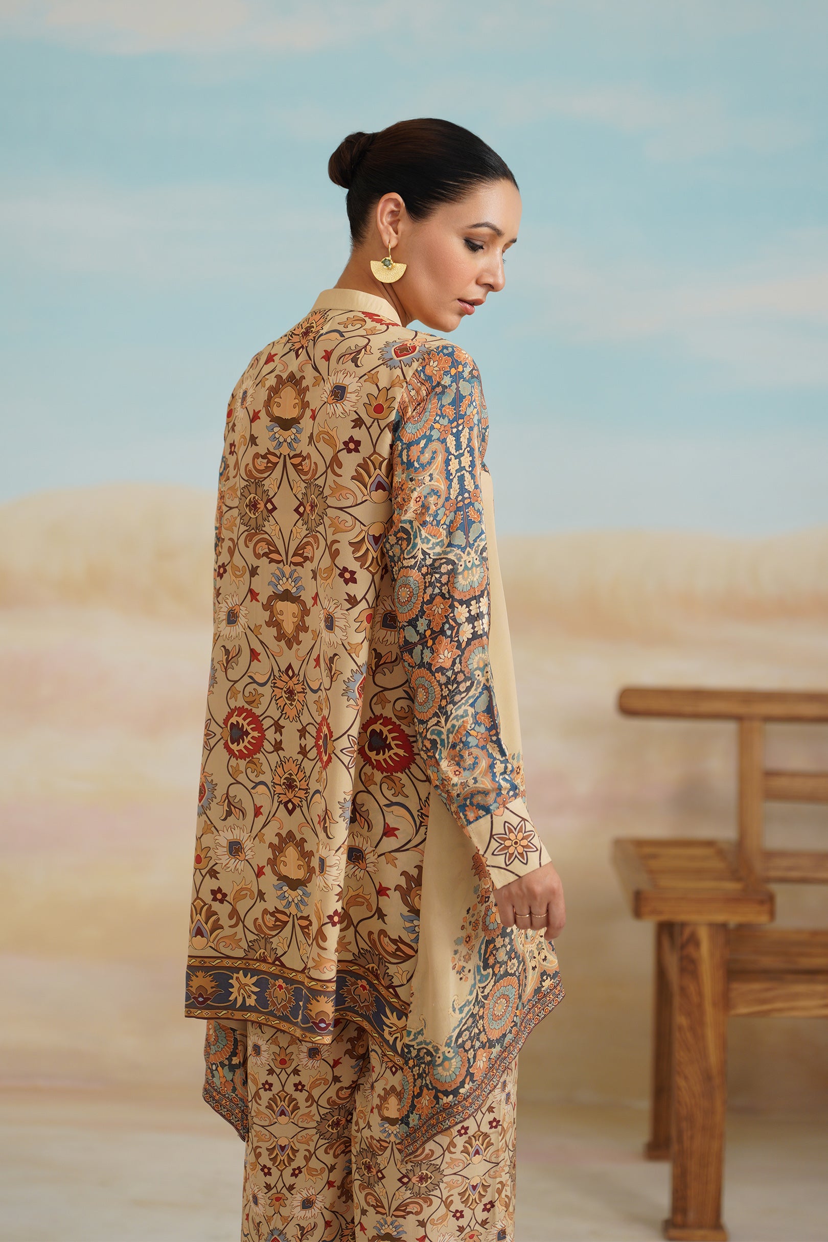 Kadambari Printed Crepe Top - Neetika Chopra