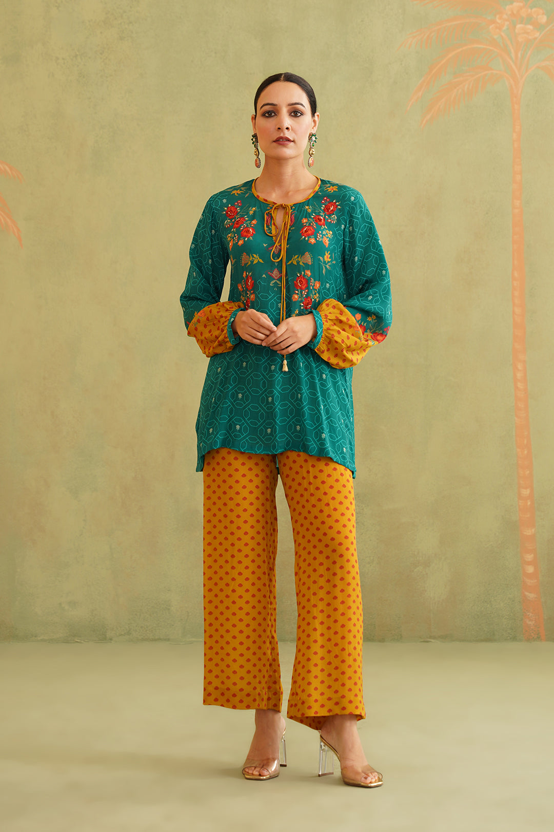 Sejal Hand Embroidered Crepe Matching Set with Dupatta - Neetika Chopra