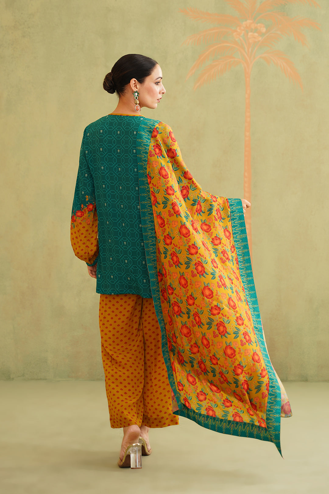 Sejal Hand Embroidered Crepe Matching Set with Dupatta - Neetika Chopra