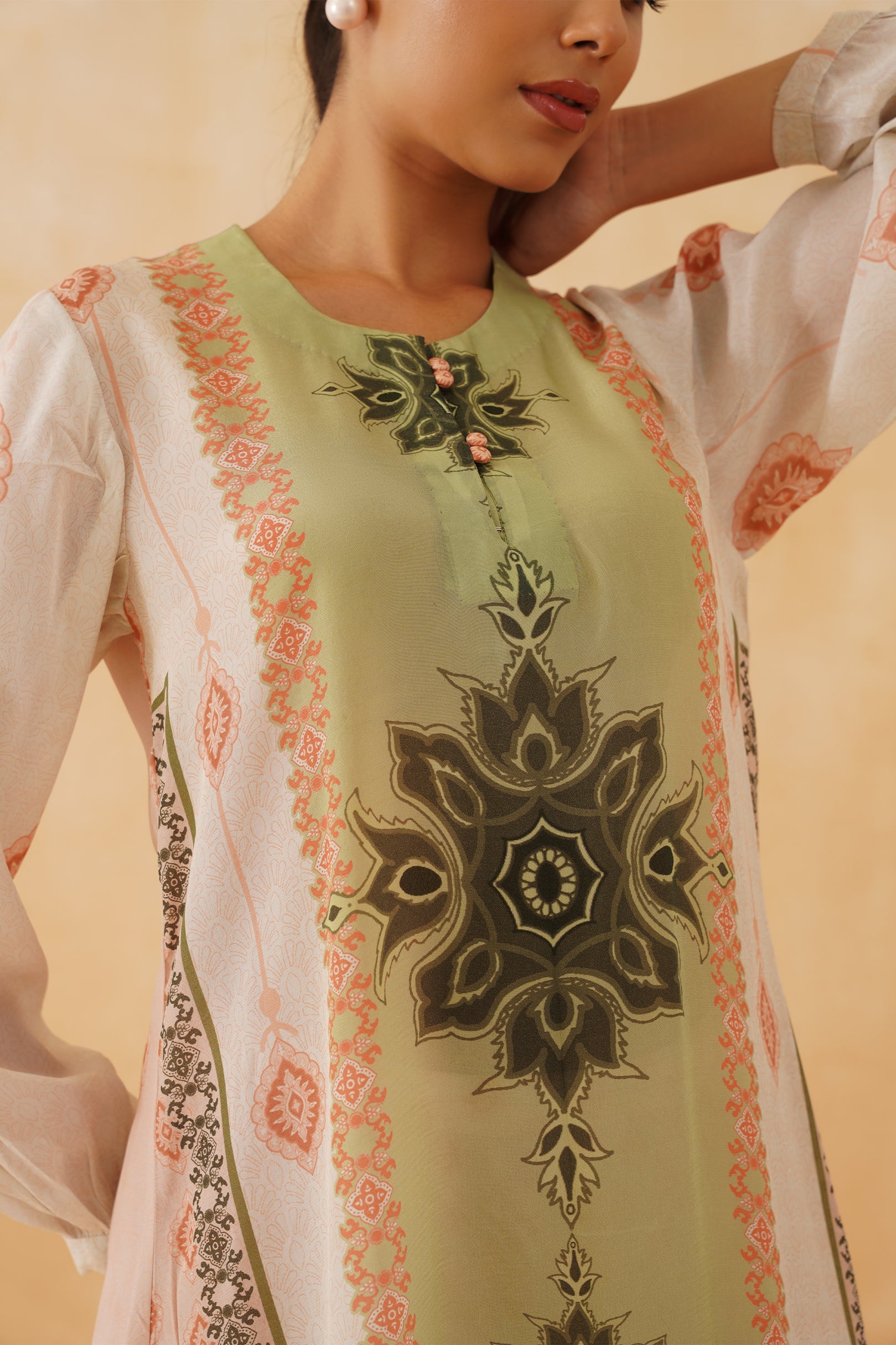 Amelia Printed Crepe Matching Set - Neetika Chopra