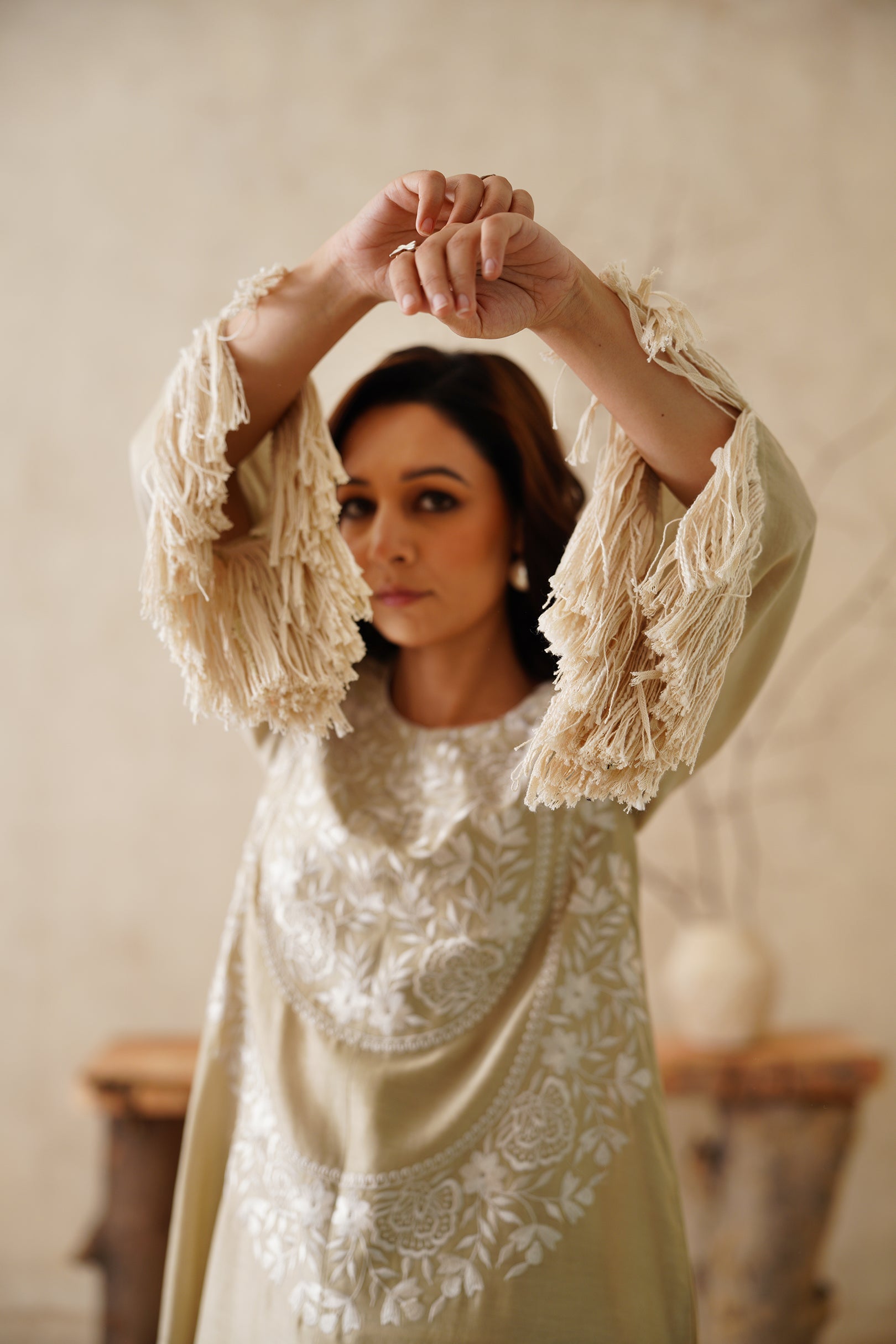 Anaya Pure Chanderi Embroidered Matching Set - Neetika Chopra