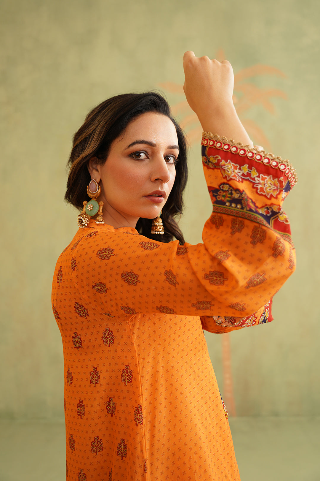 AVNI Hand Embroidered Crepe Matching Set - Neetika Chopra