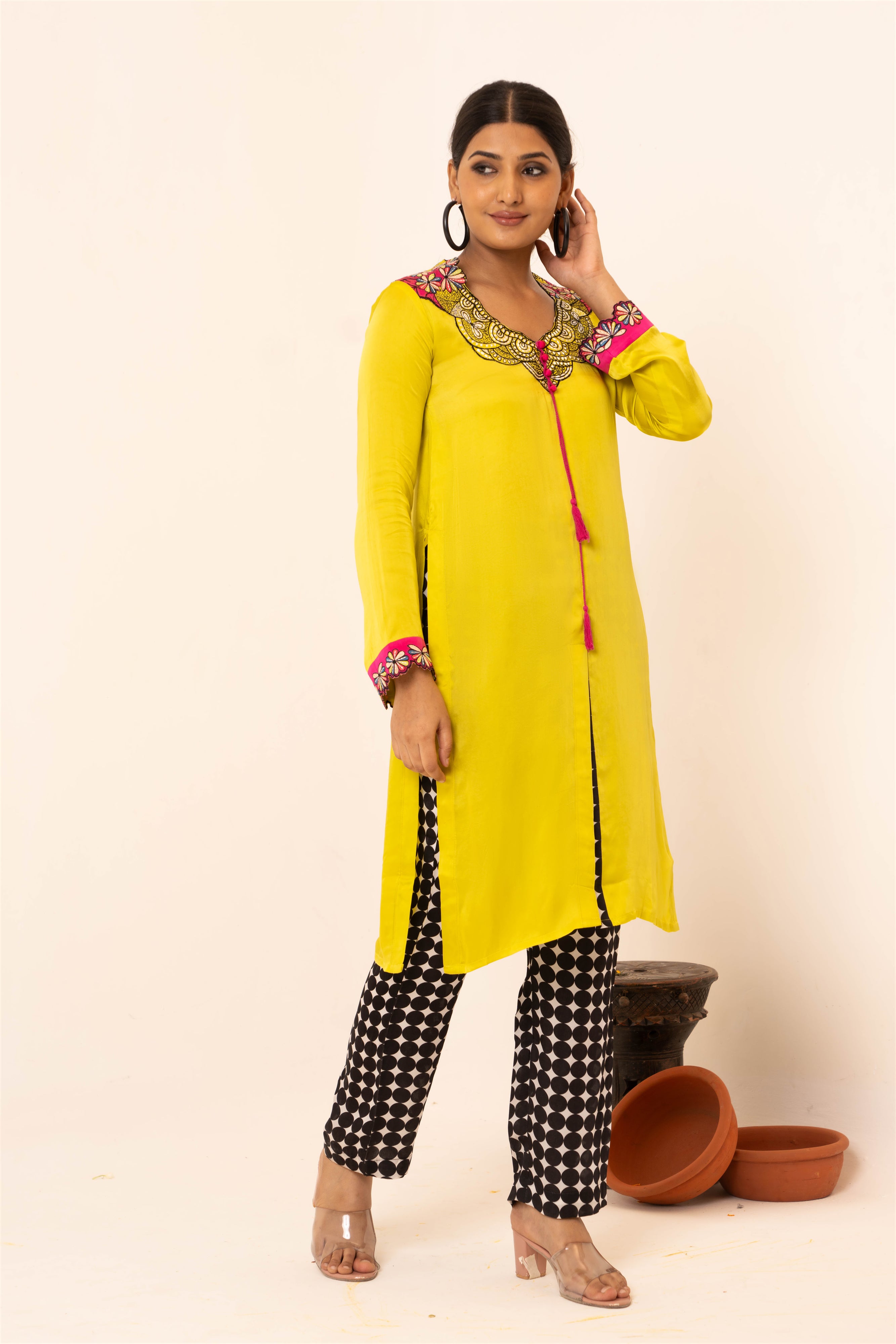 Blossom Satin Co-ord Set - Neetika Chopra