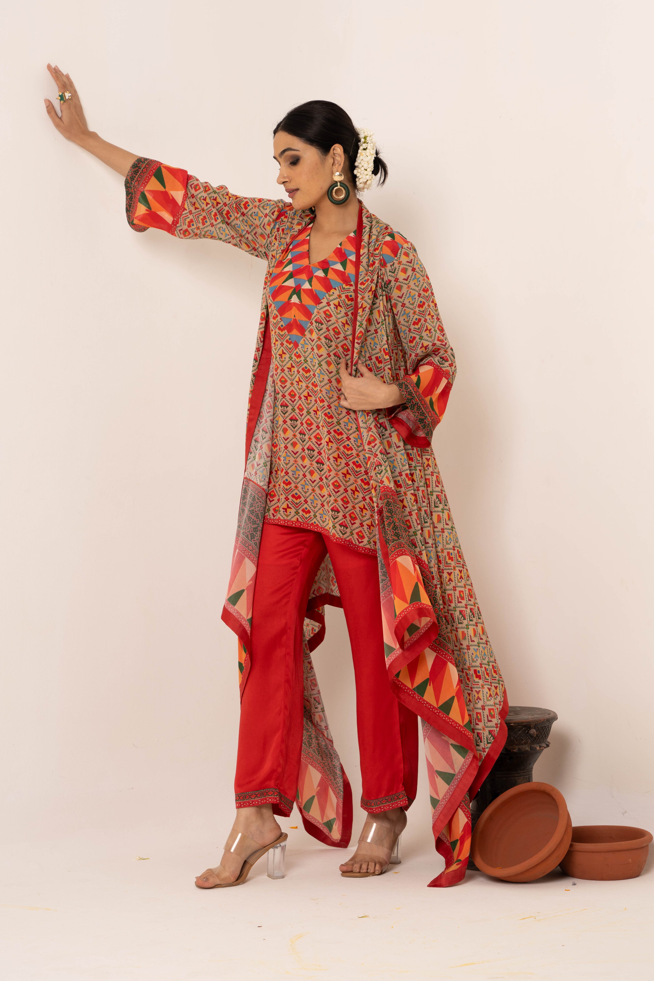 Chaand Crepe Co-ord Set - Neetika Chopra