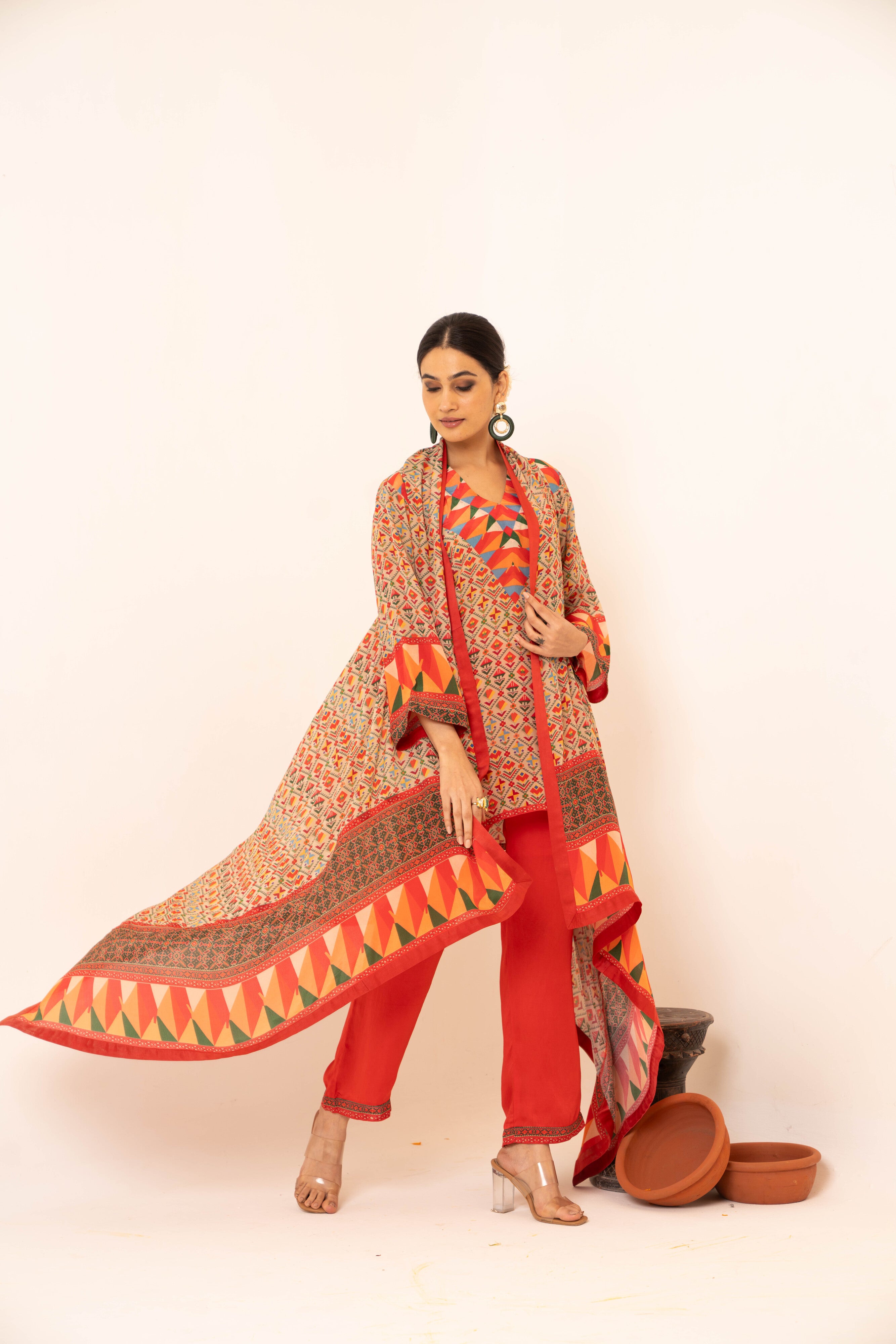 Chaand Crepe Co-ord Set - Neetika Chopra