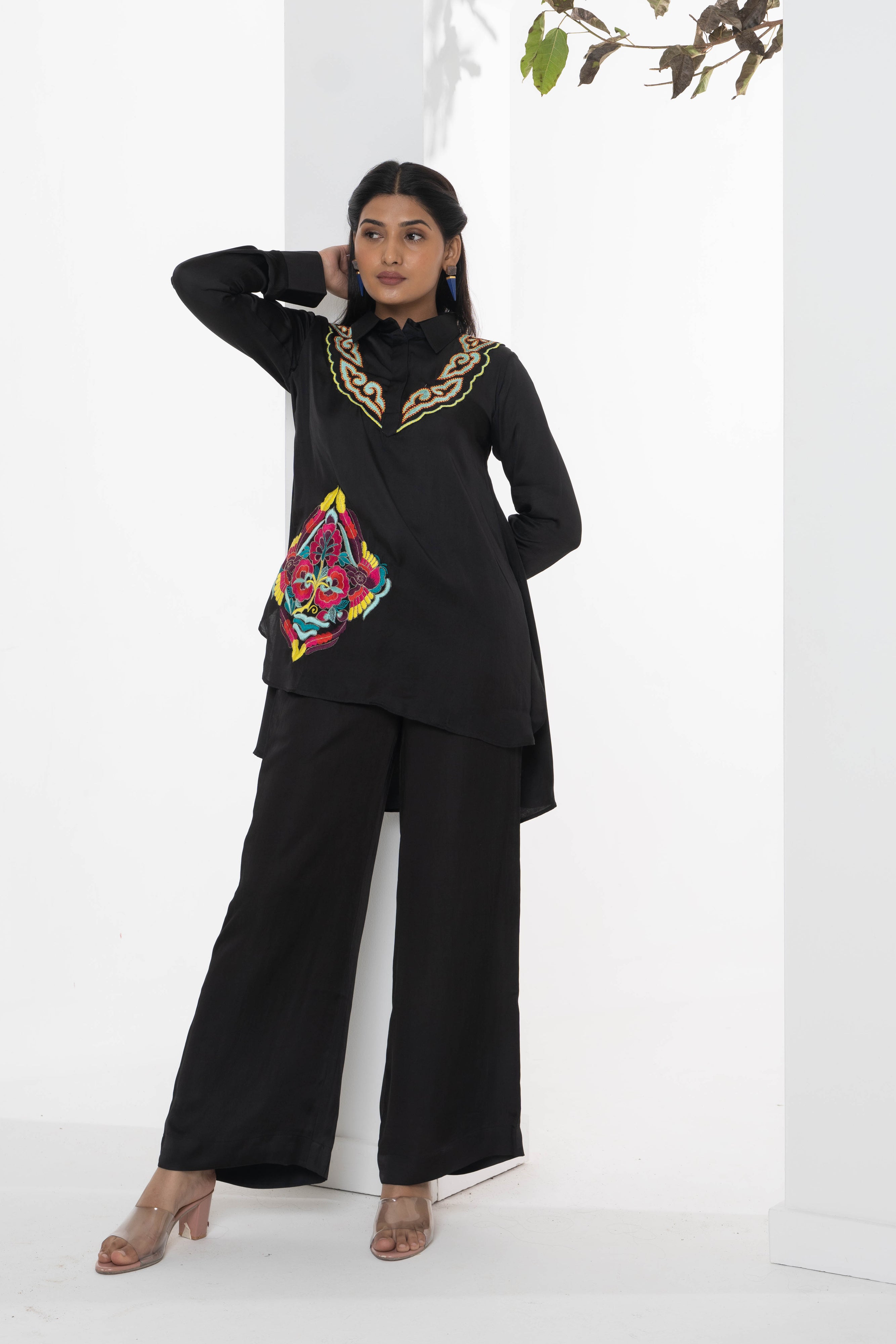 Chinar Satin Co-ord Set - Neetika Chopra