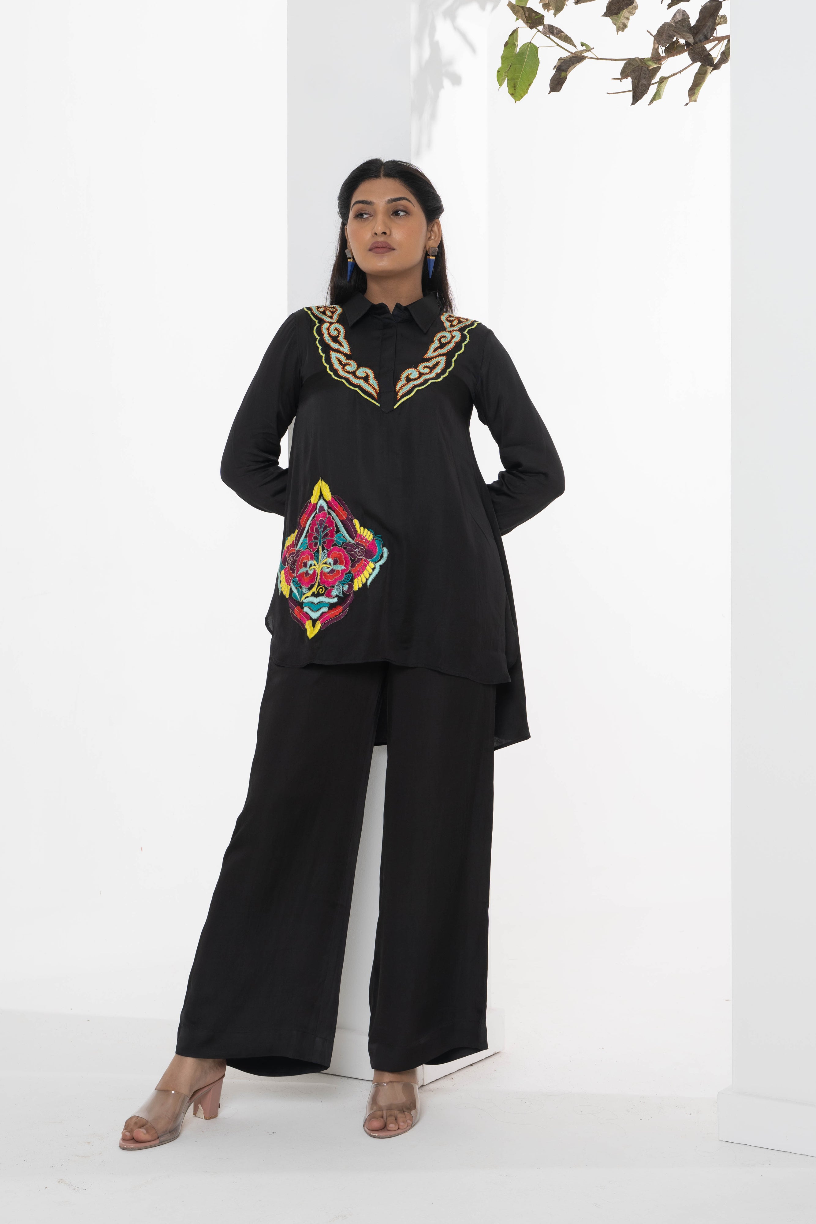 Chinar Satin Co-ord Set - Neetika Chopra