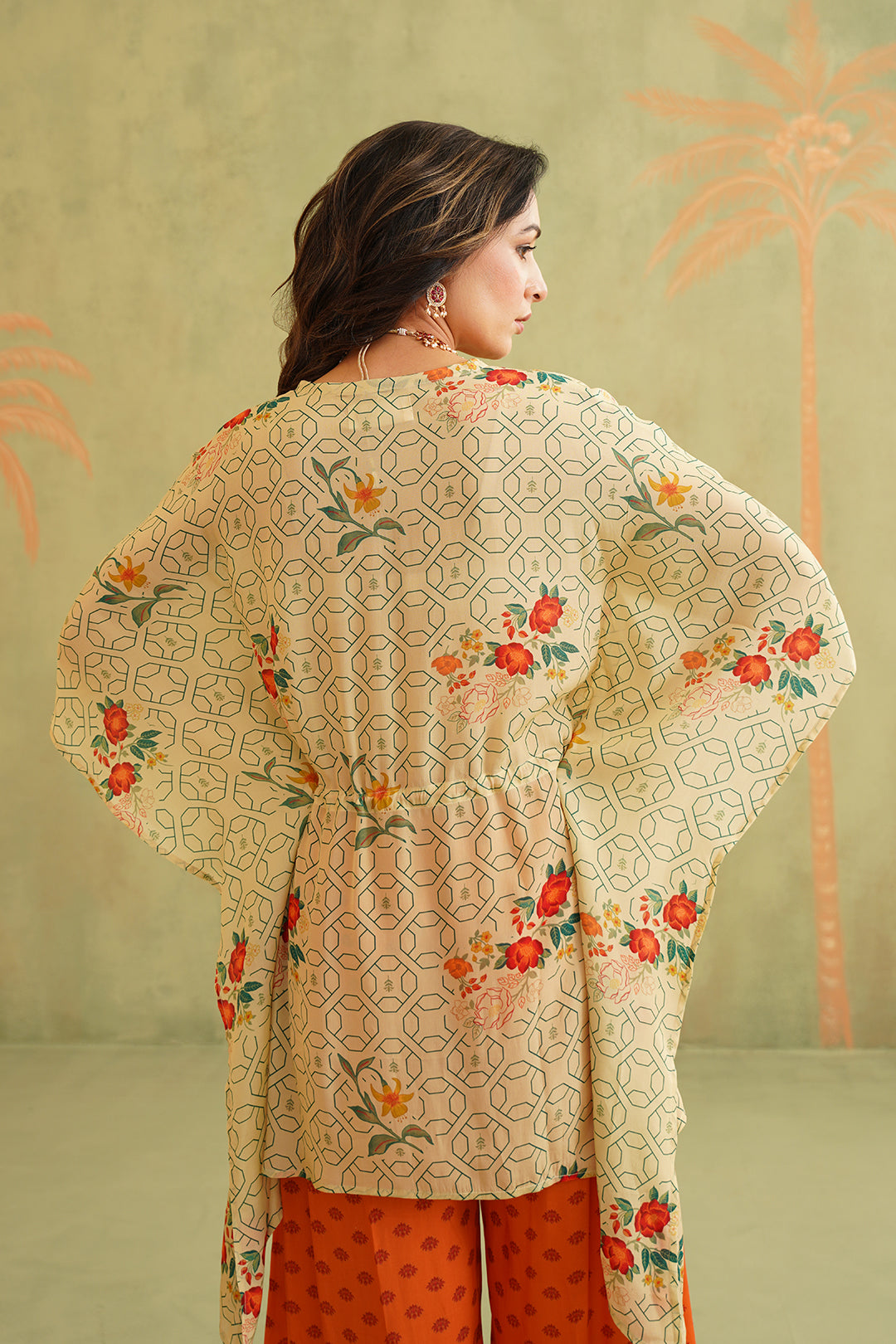 Diti Crepe Kaftaan Set - Neetika Chopra