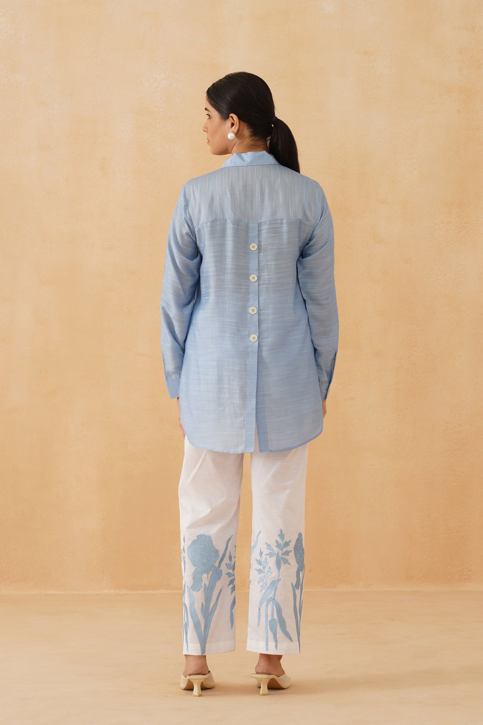 Farozaan Linen Crepe Matching Set - Neetika Chopra