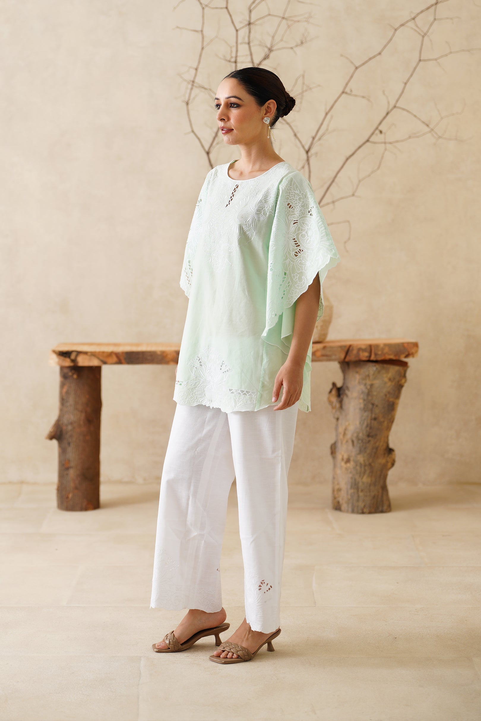 Ghazal Mul Cotton Embroidered Matching Set - Neetika Chopra
