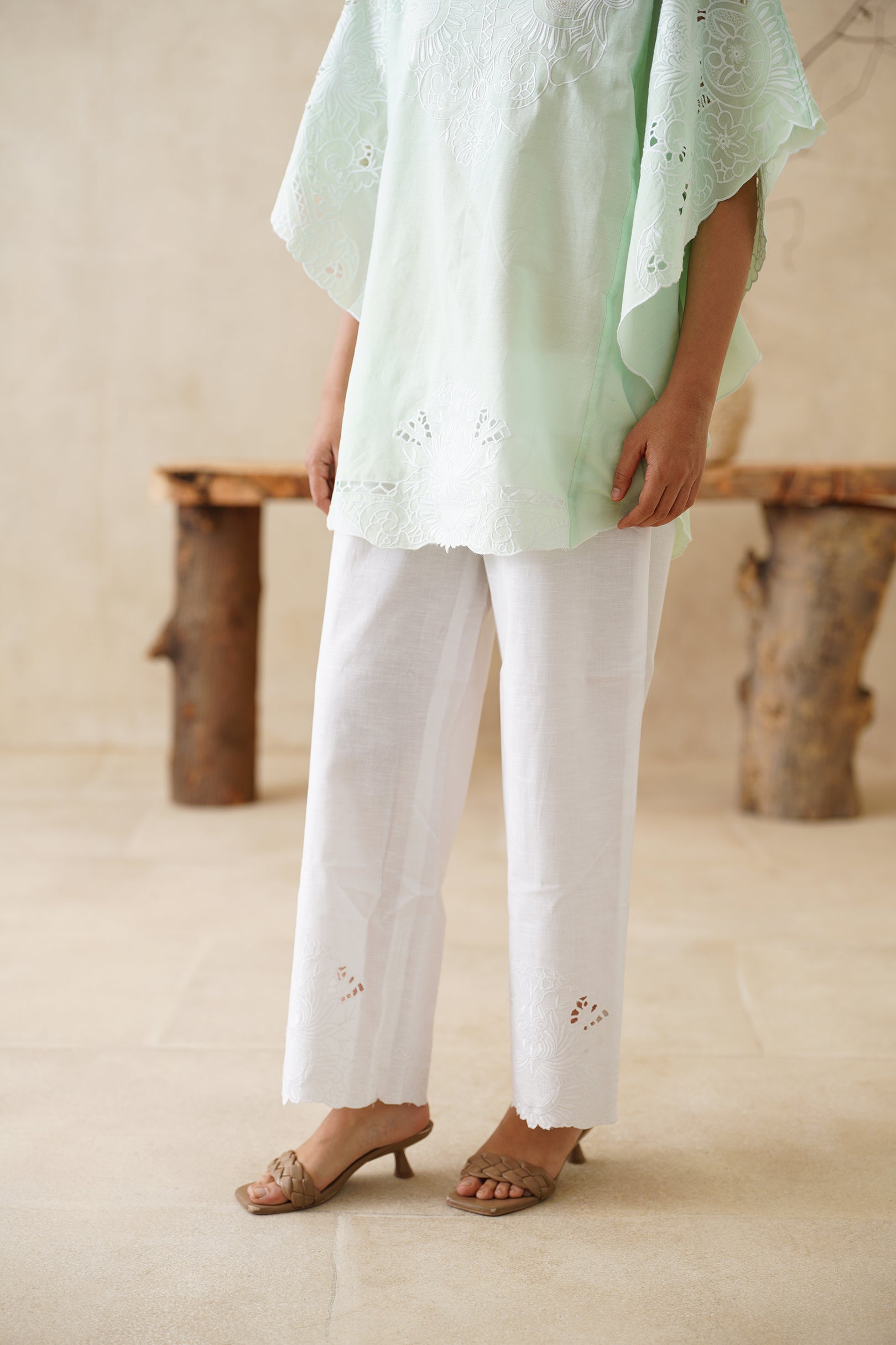 Ghazal Mul Cotton Embroidered Matching Set - Neetika Chopra