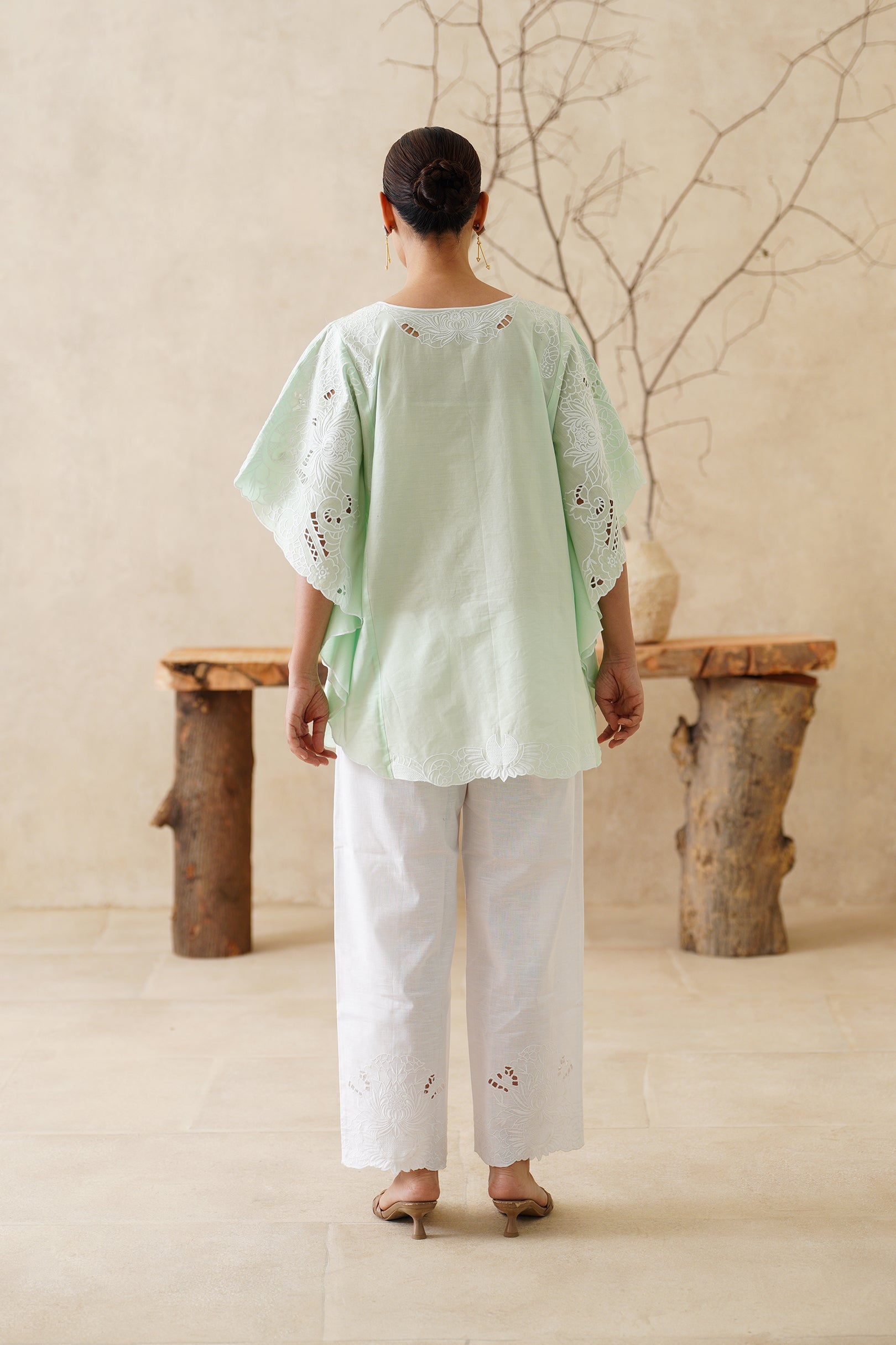 Ghazal Mul Cotton Embroidered Matching Set - Neetika Chopra