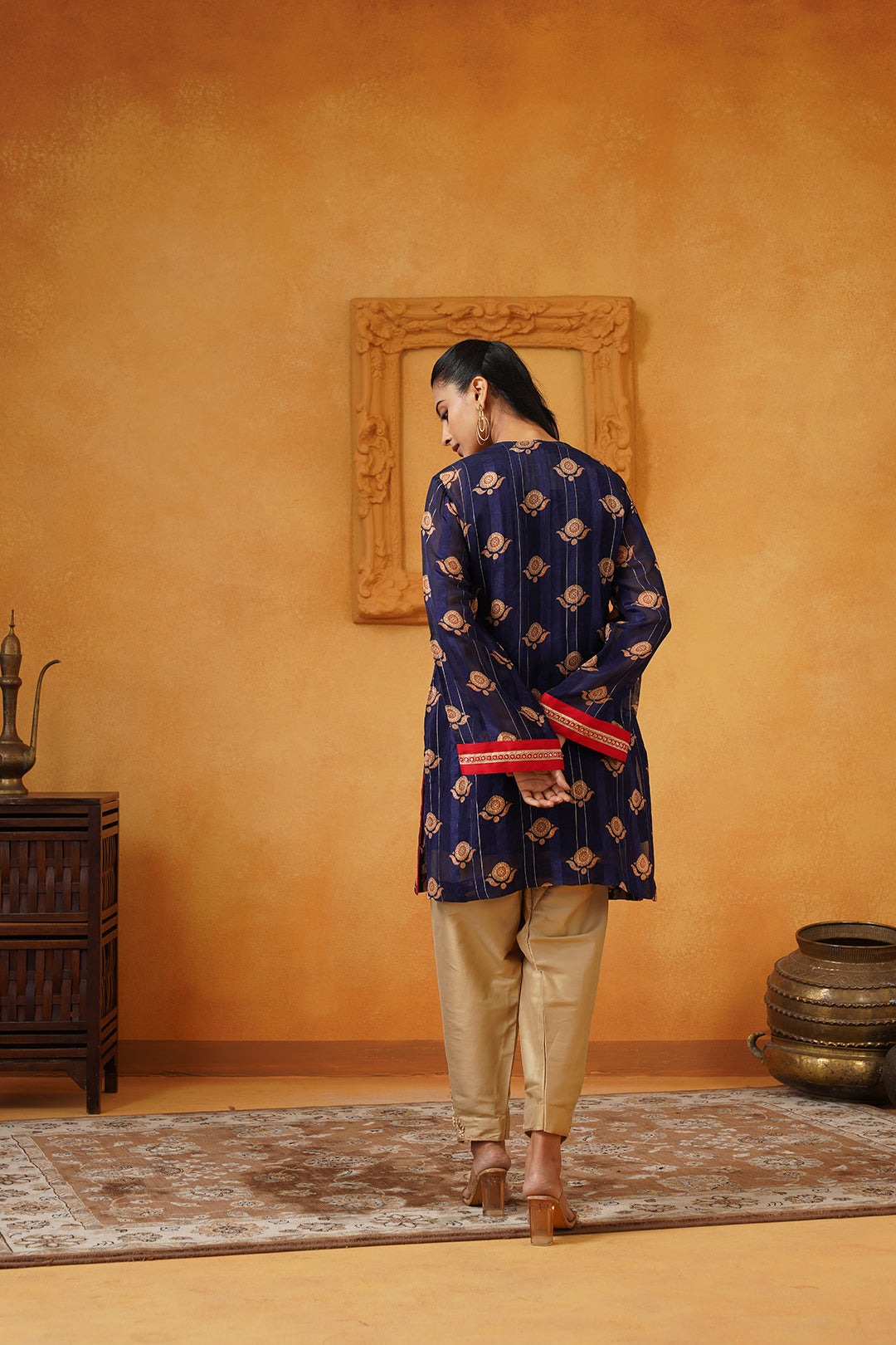 Heena Hand Embroidered Crepe Matching Set - Neetika Chopra