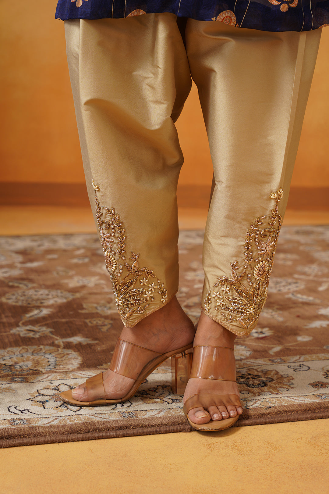 Heena Hand Embroidered Crepe Matching Set - Neetika Chopra