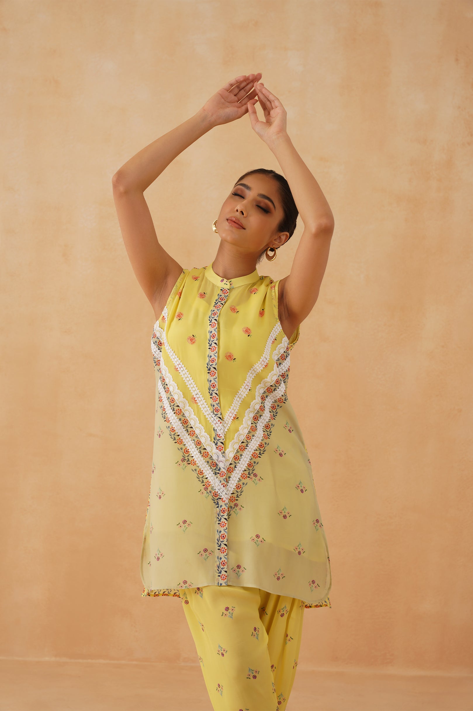 Heer Printed Crepe Matching set - Neetika Chopra