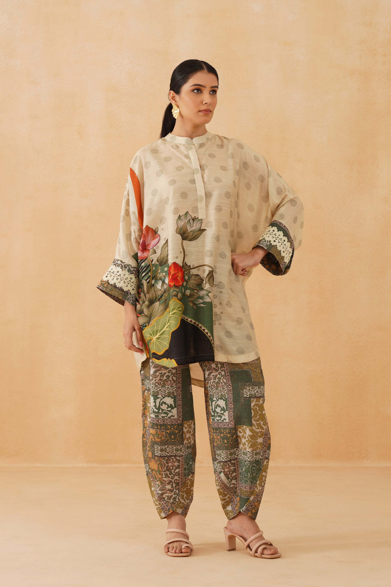 Iris Linen Crepe Matching Set - Neetika Chopra