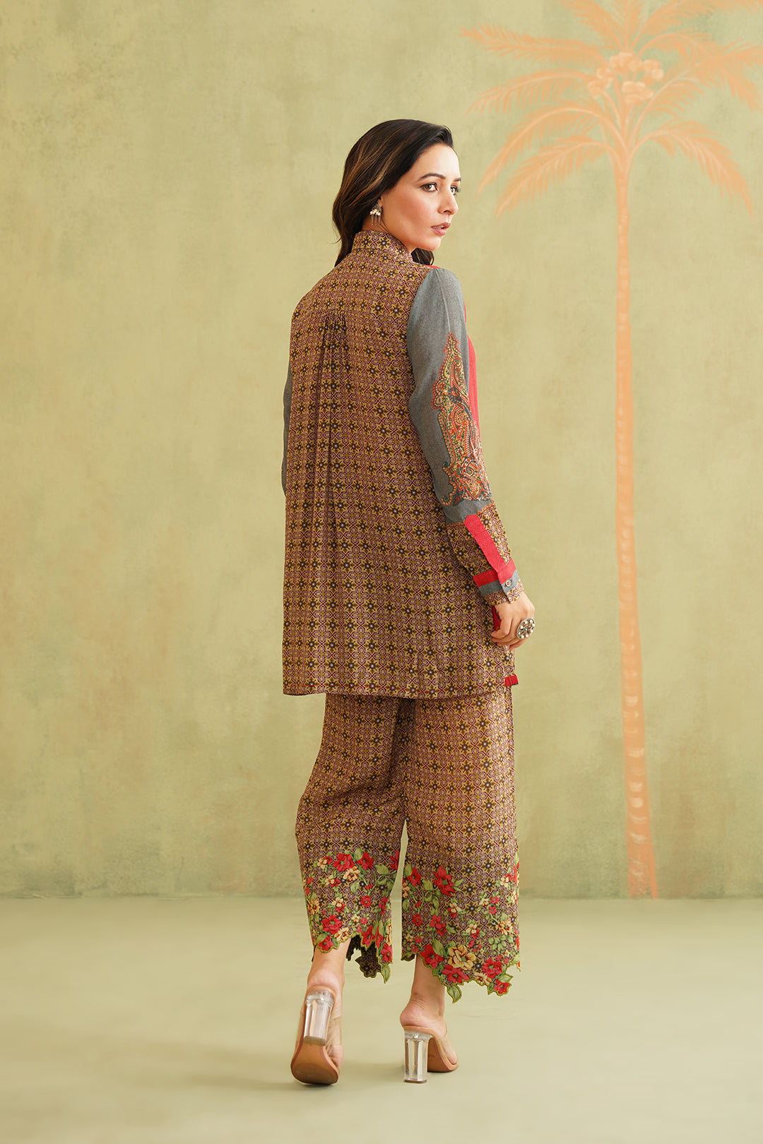 Lalina Printed Crepe Matching Set - Neetika Chopra