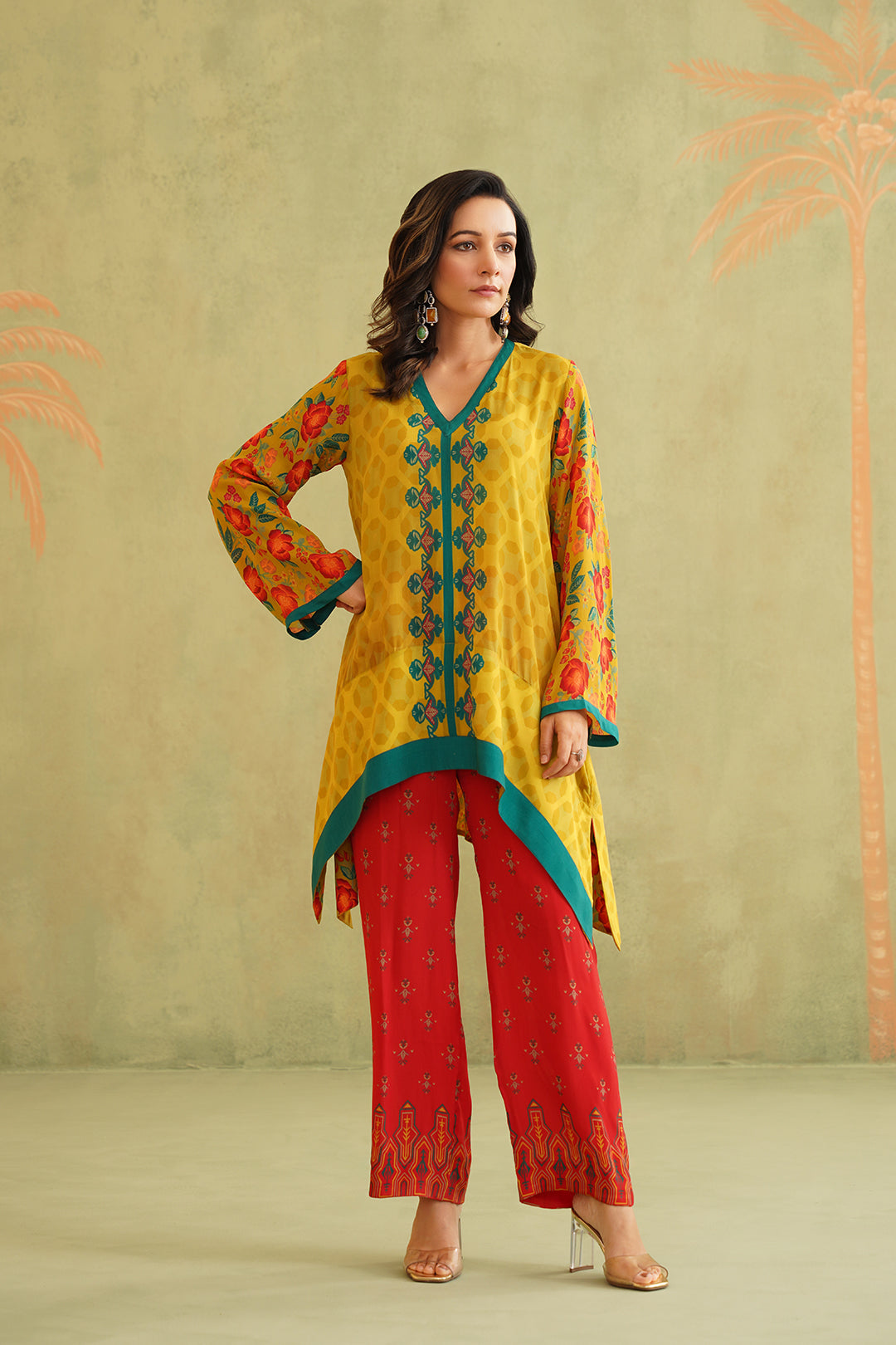 Luban Crepe Printed Matching Set - Neetika Chopra