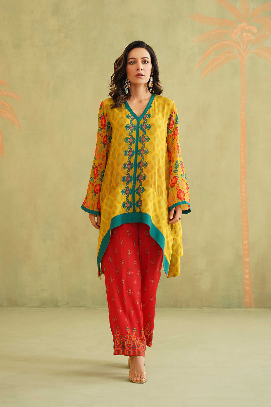 Luban Crepe Printed Matching Set - Neetika Chopra