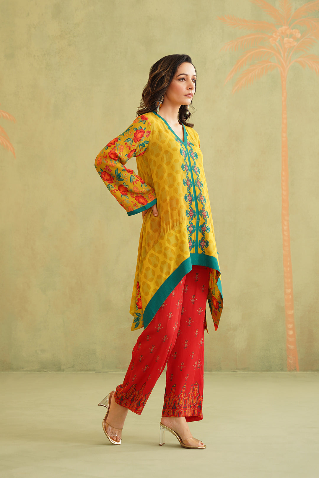 Luban Crepe Printed Matching Set - Neetika Chopra