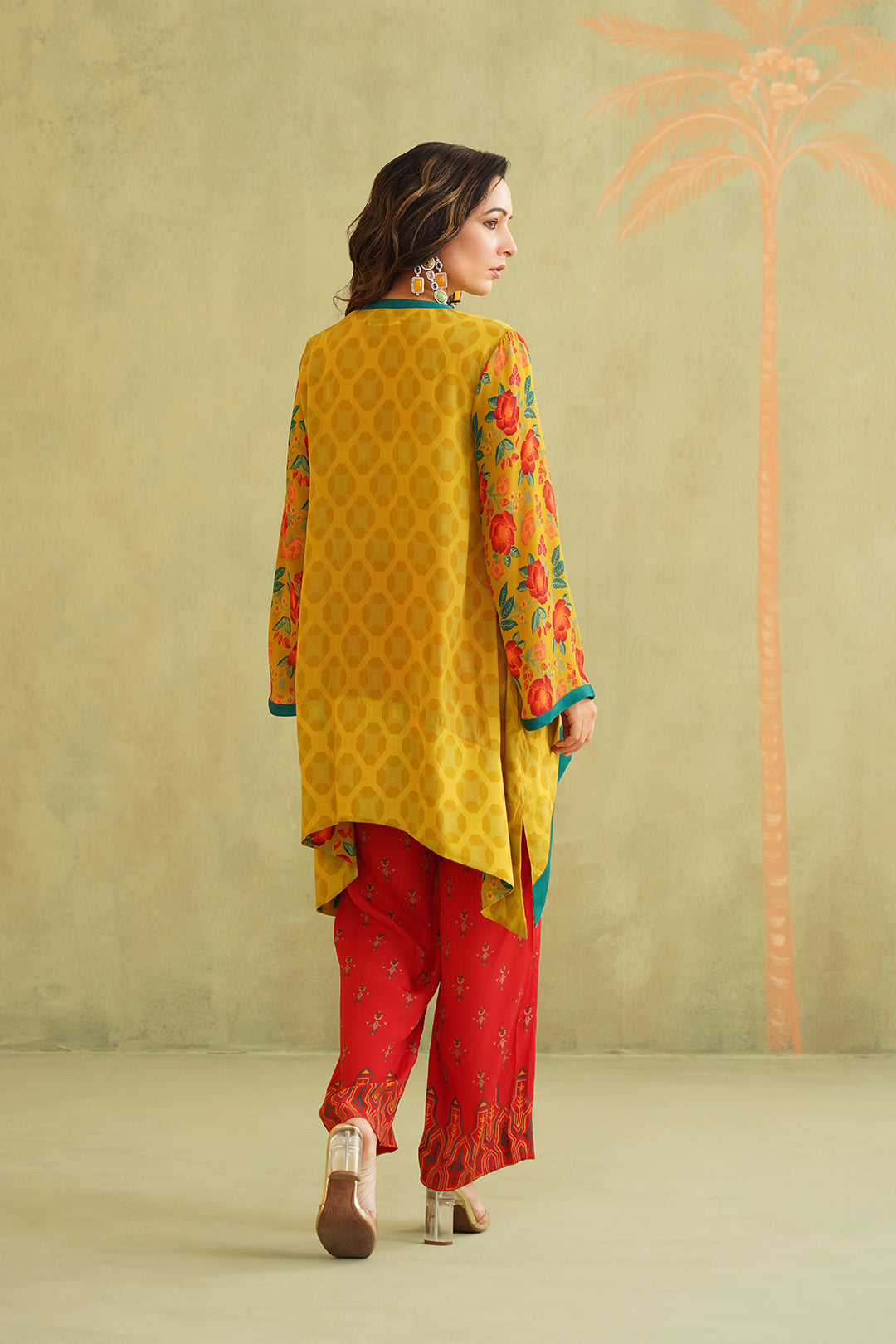 Luban Crepe Printed Matching Set - Neetika Chopra