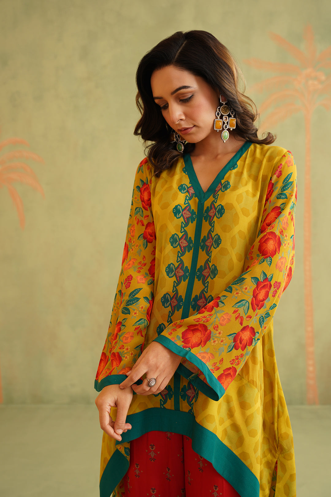 Luban Crepe Printed Matching Set - Neetika Chopra