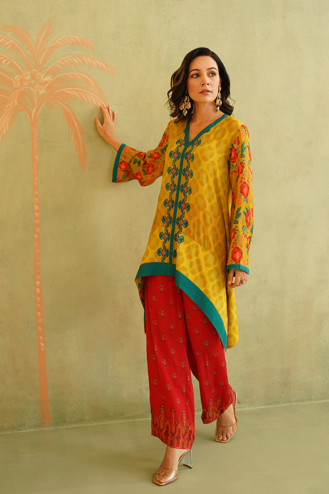 Luban Crepe Printed Matching Set - Neetika Chopra